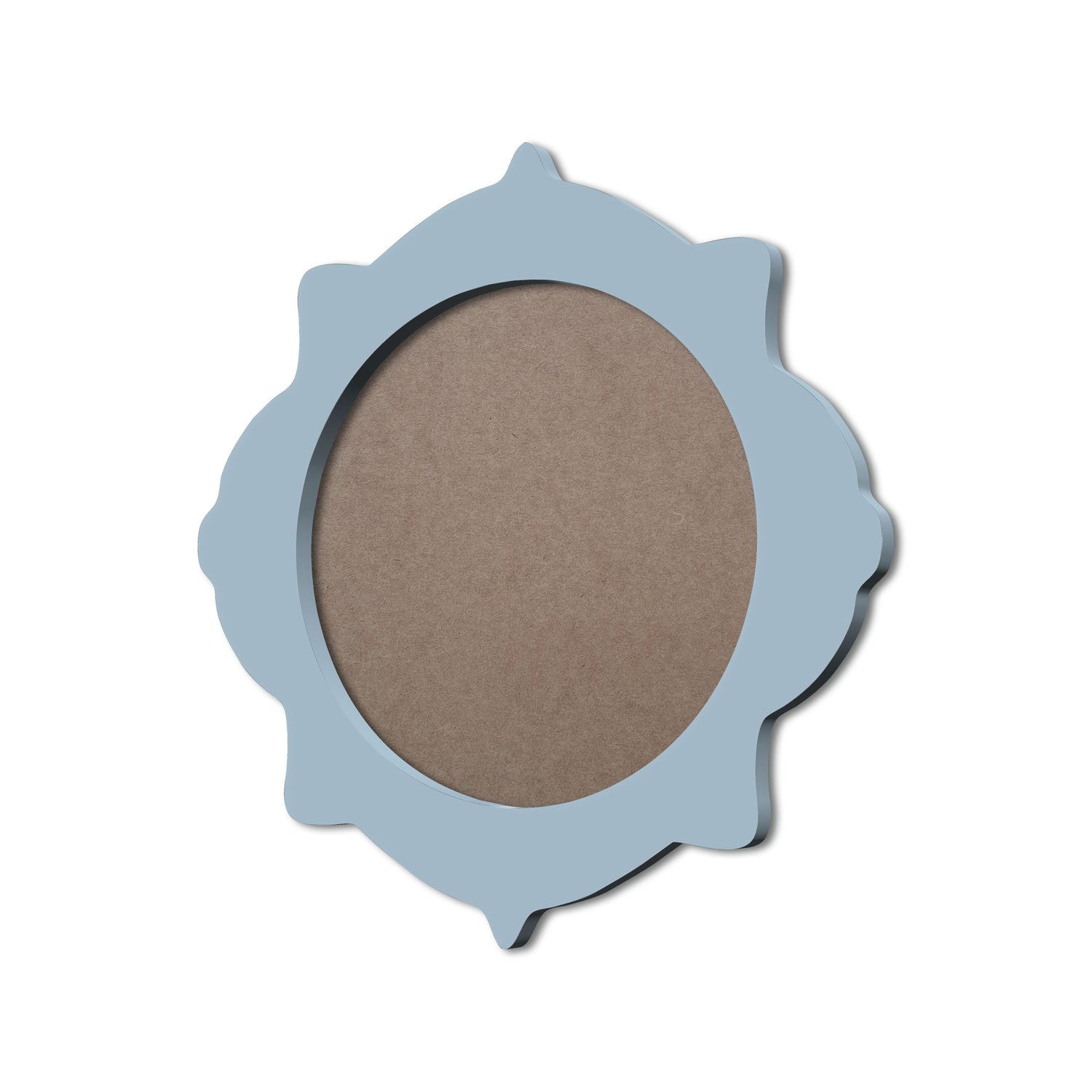 Moldura Provençal Colorida Redonda Em MDF 6mm Para Quadros Decorativos Com Fundo MDF