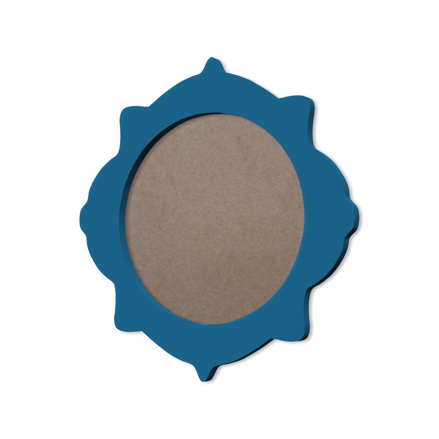 Moldura Provençal Colorida Redonda Em MDF 6mm Para Quadros Decorativos Com Fundo MDF