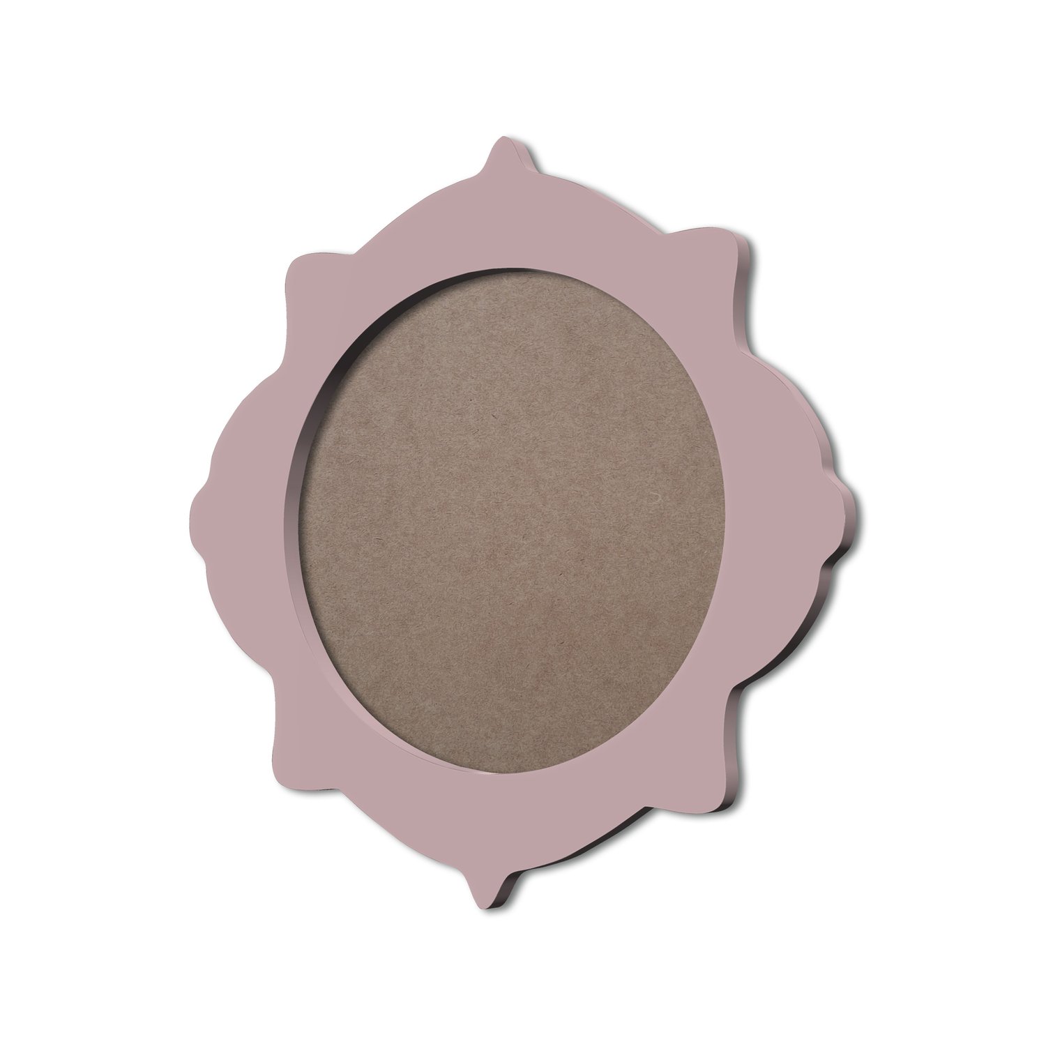 Moldura Provençal Colorida Redonda Em MDF 6mm Para Quadros Decorativos Com Fundo MDF