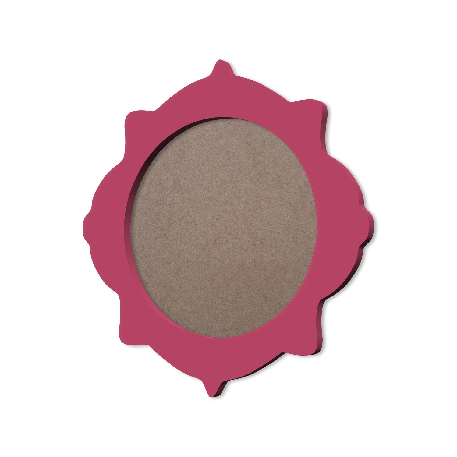 Moldura Provençal Colorida Redonda Em MDF 6mm Para Quadros Decorativos Com Fundo MDF