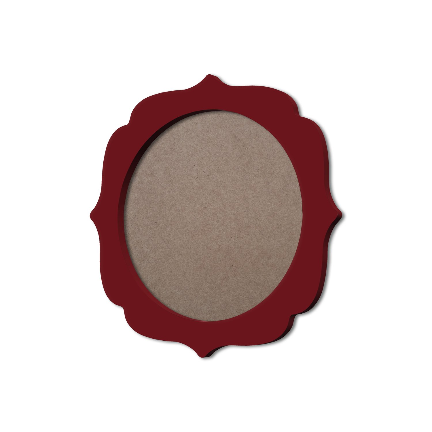 Moldura Provençal Colorida Redonda Em MDF 6mm Para Quadros Decorativos Com Fundo MDF