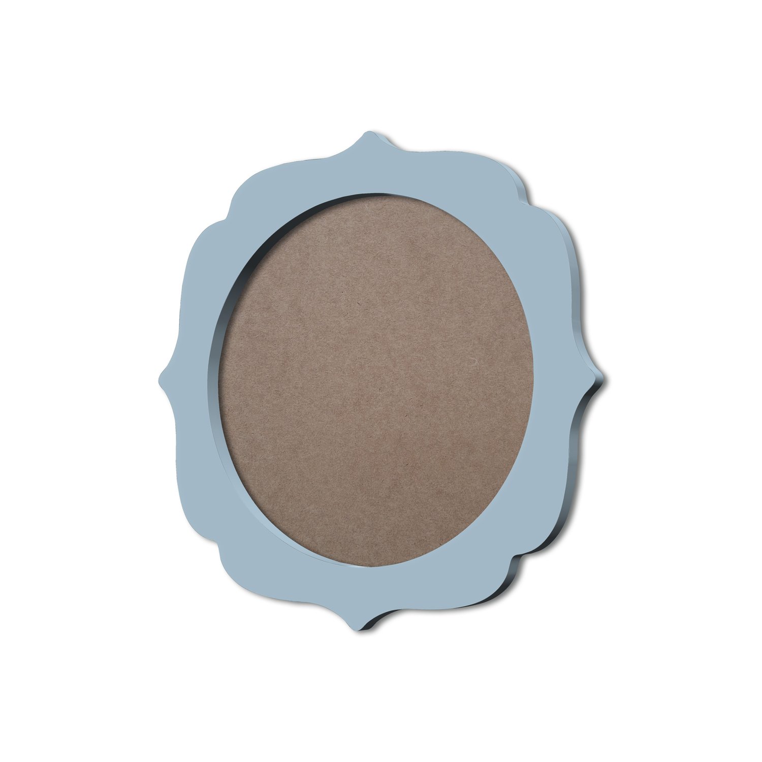 Moldura Provençal Colorida Redonda Em MDF 6mm Para Quadros Decorativos Com Fundo MDF