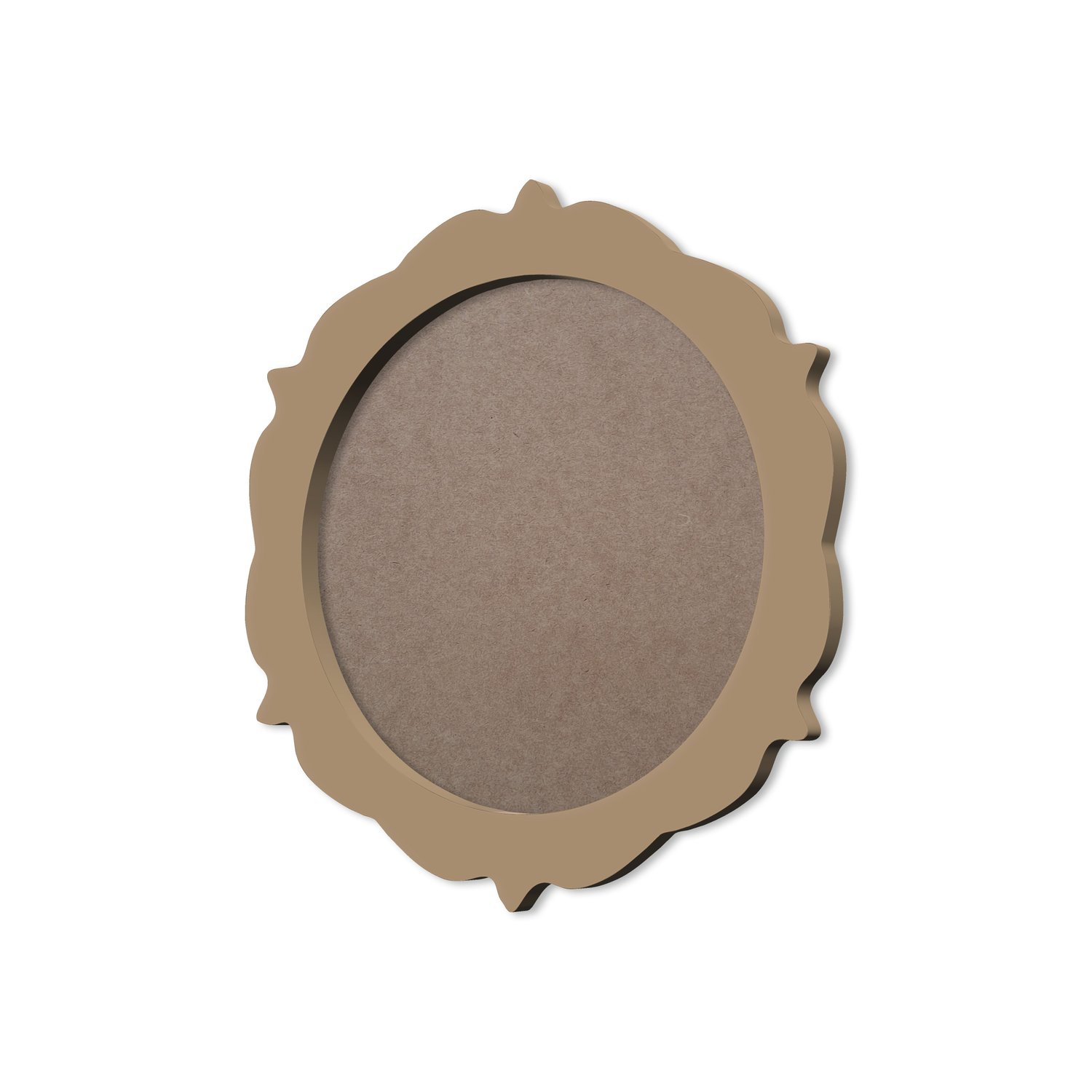 Moldura Provençal Colorida Redonda Em MDF 6mm Para Quadros Decorativos Com Fundo MDF