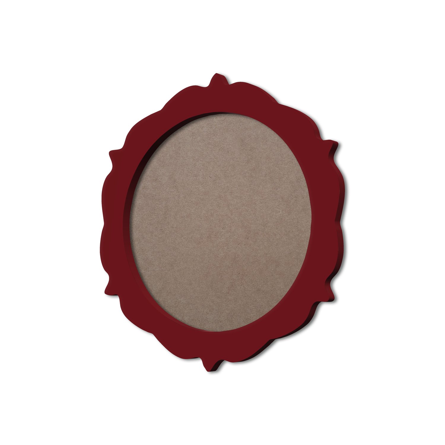 Moldura Provençal Colorida Redonda Em MDF 6mm Para Quadros Decorativos Com Fundo MDF