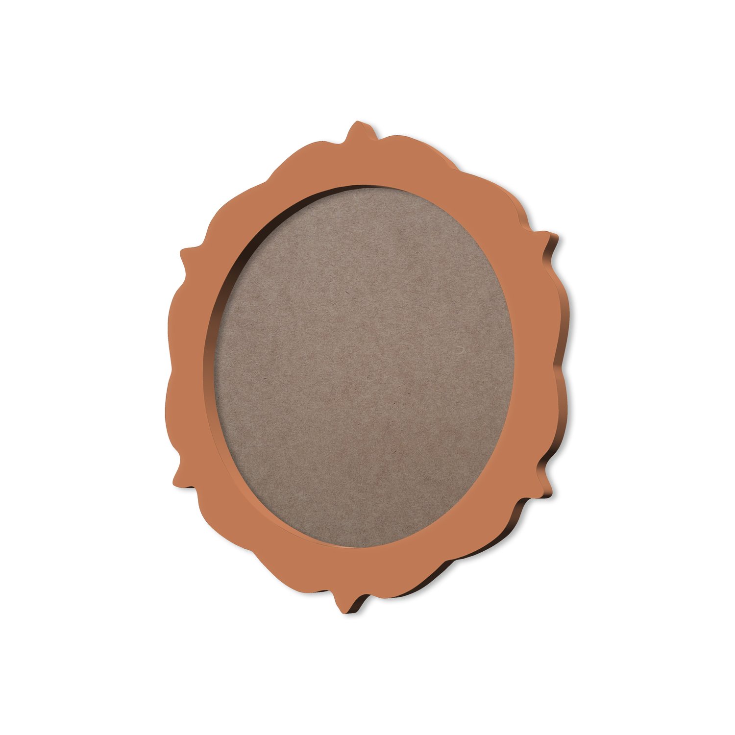 Moldura Provençal Colorida Redonda Em MDF 6mm Para Quadros Decorativos Com Fundo MDF