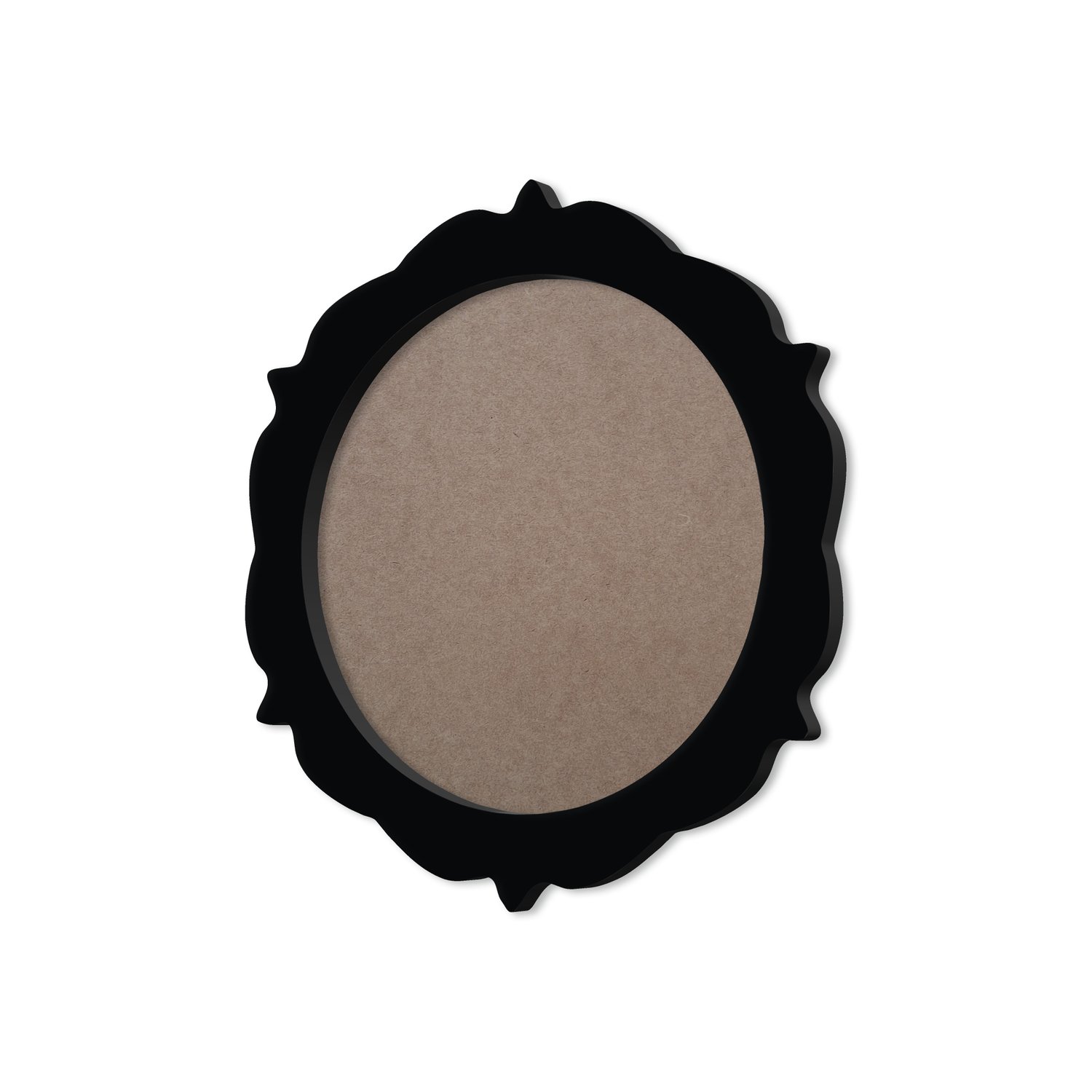 Moldura Provençal Colorida Redonda Em MDF 6mm Para Quadros Decorativos Com Fundo MDF
