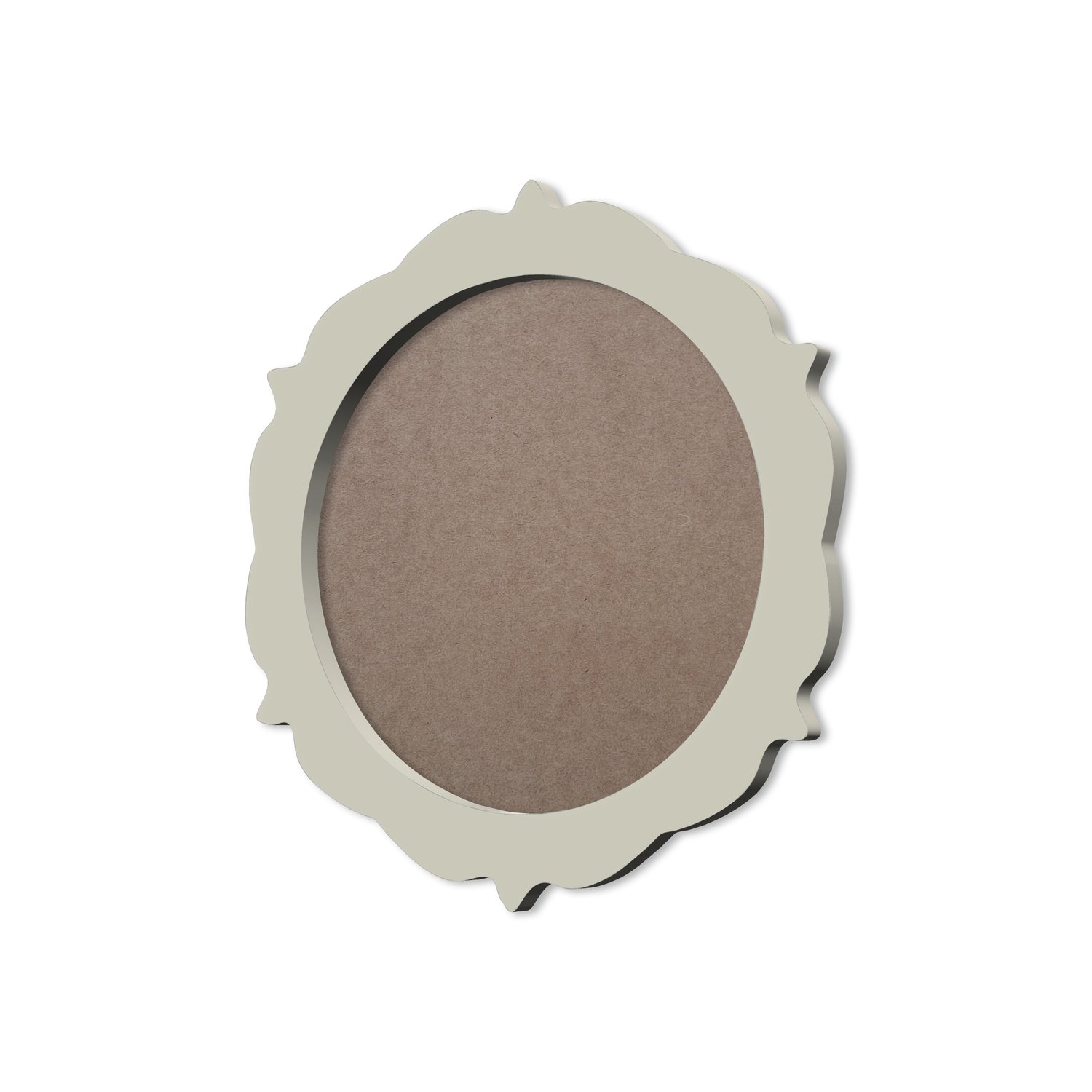 Moldura Provençal Colorida Redonda Em MDF 6mm Para Quadros Decorativos Com Fundo MDF