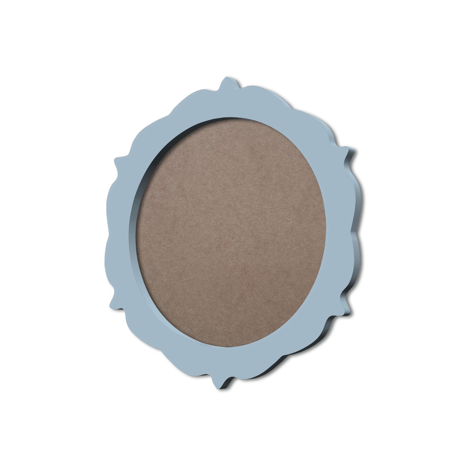 Moldura Provençal Colorida Redonda Em MDF 6mm Para Quadros Decorativos Com Fundo MDF
