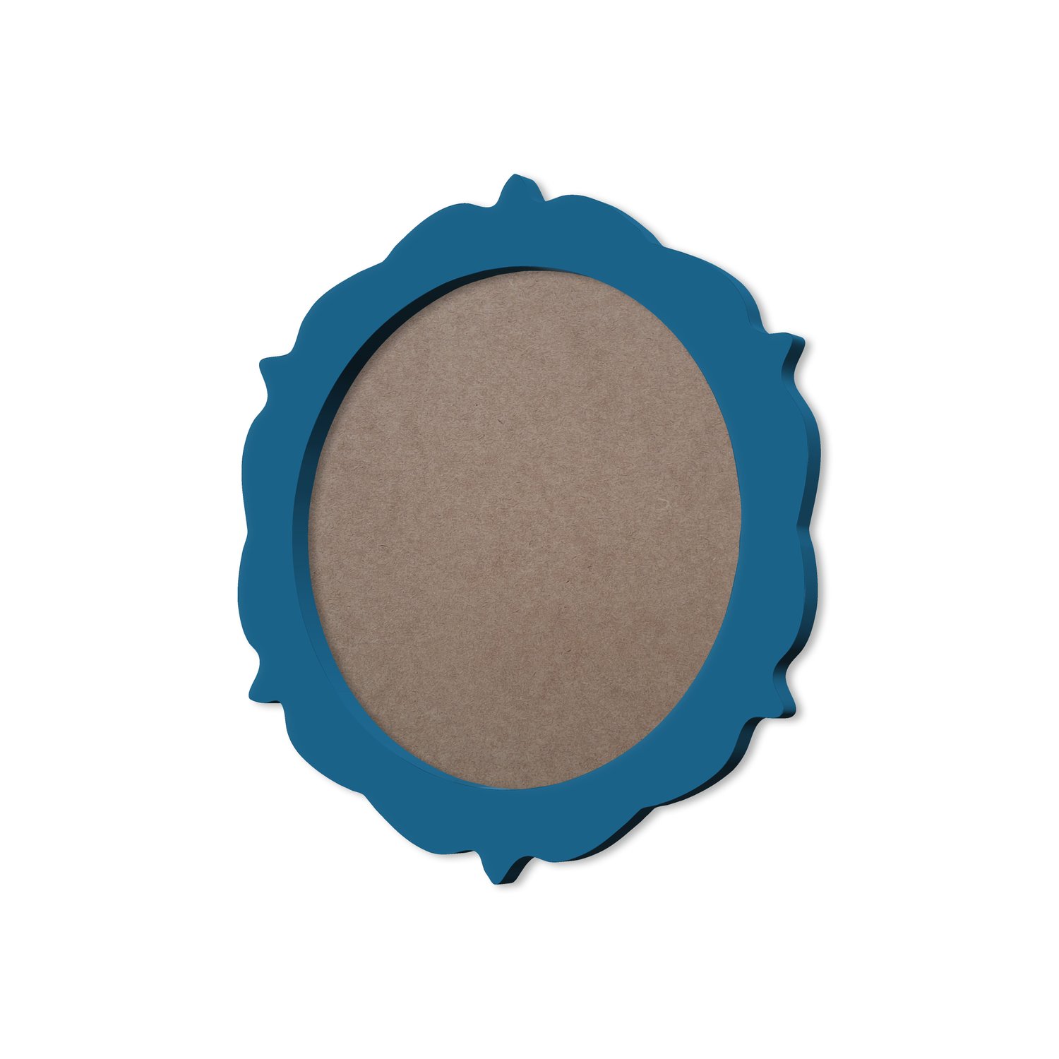 Moldura Provençal Colorida Redonda Em MDF 6mm Para Quadros Decorativos Com Fundo MDF