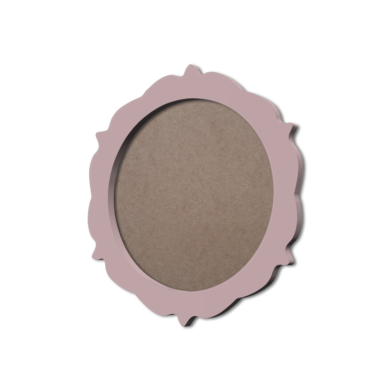 Moldura Provençal Colorida Redonda Em MDF 6mm Para Quadros Decorativos Com Fundo MDF