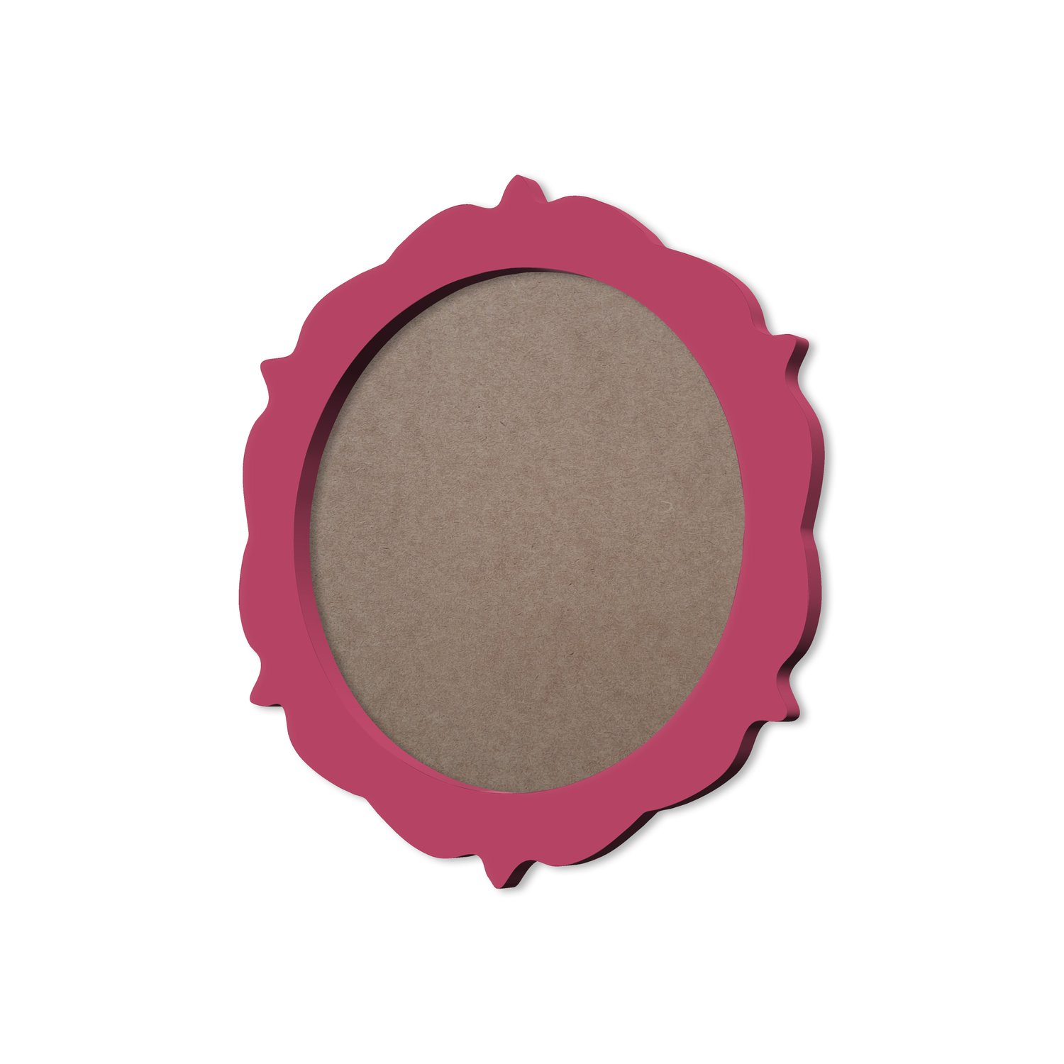 Moldura Provençal Colorida Redonda Em MDF 6mm Para Quadros Decorativos Com Fundo MDF