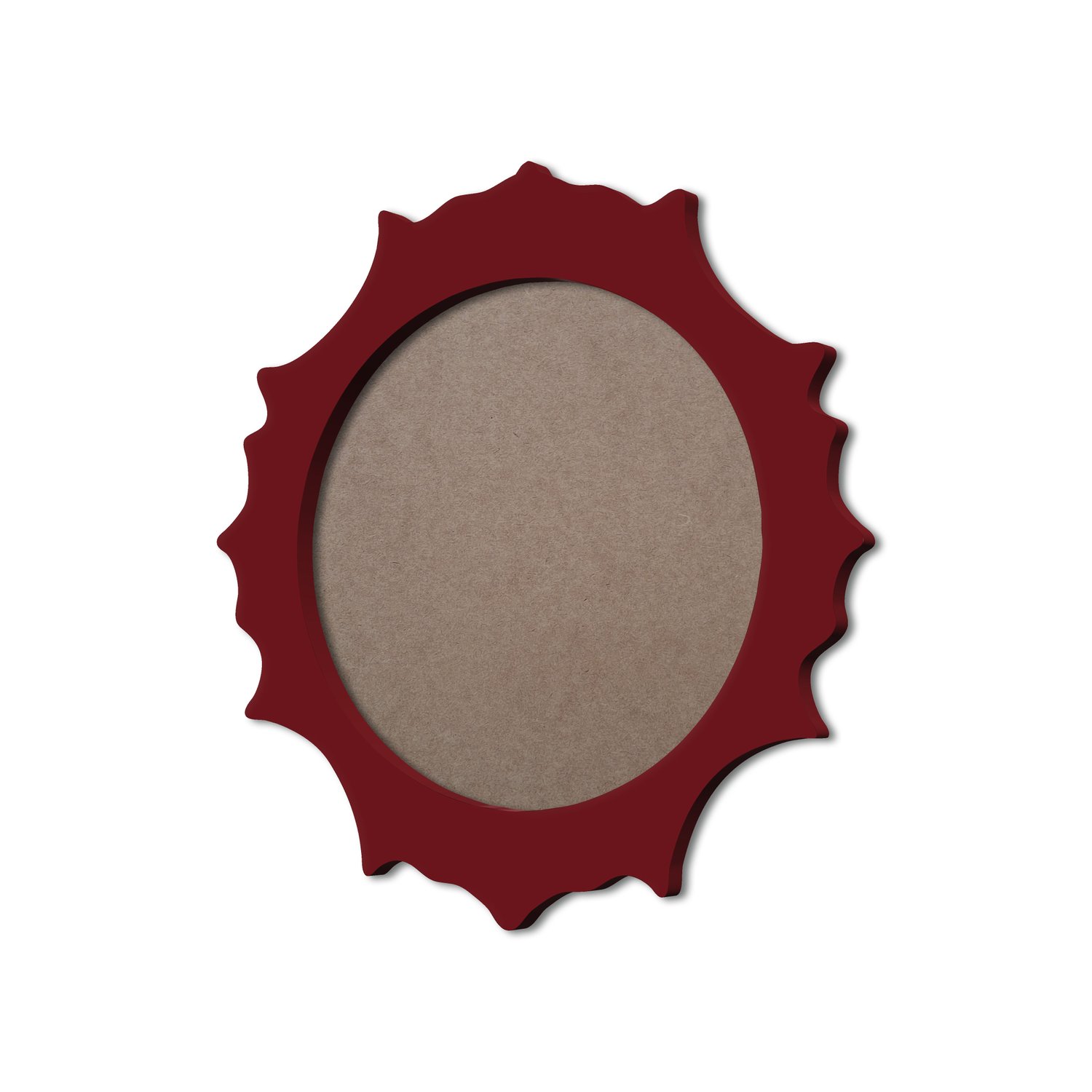 Moldura Provençal Colorida Redonda Em MDF 6mm Para Quadros Decorativos Com Fundo MDF