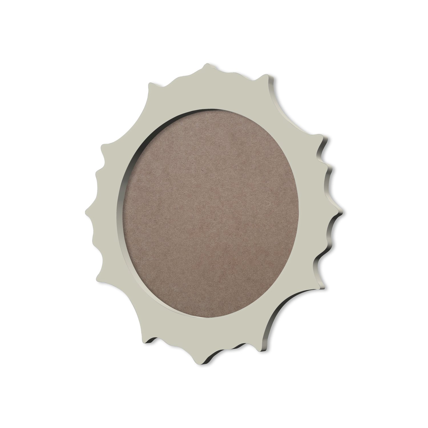 Moldura Provençal Colorida Redonda Em MDF 6mm Para Quadros Decorativos Com Fundo MDF