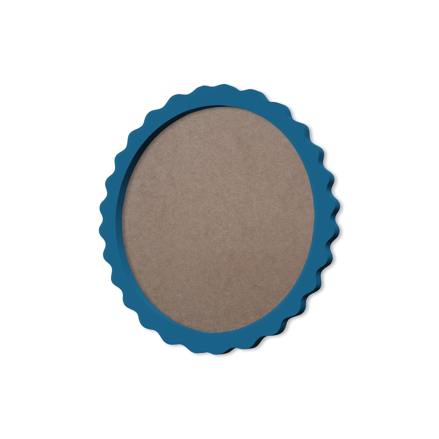 Moldura Provençal Colorida Redonda Em MDF 6mm Para Quadros Decorativos Com Fundo MDF