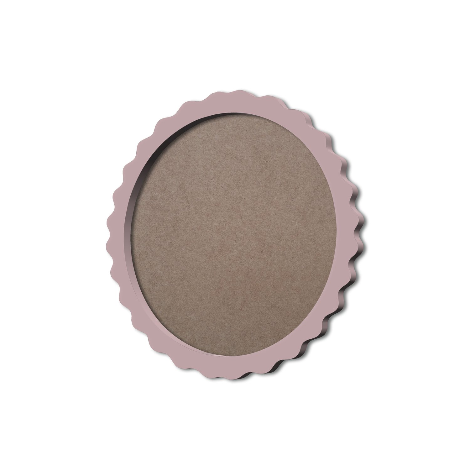 Moldura Provençal Colorida Redonda Em MDF 6mm Para Quadros Decorativos Com Fundo MDF