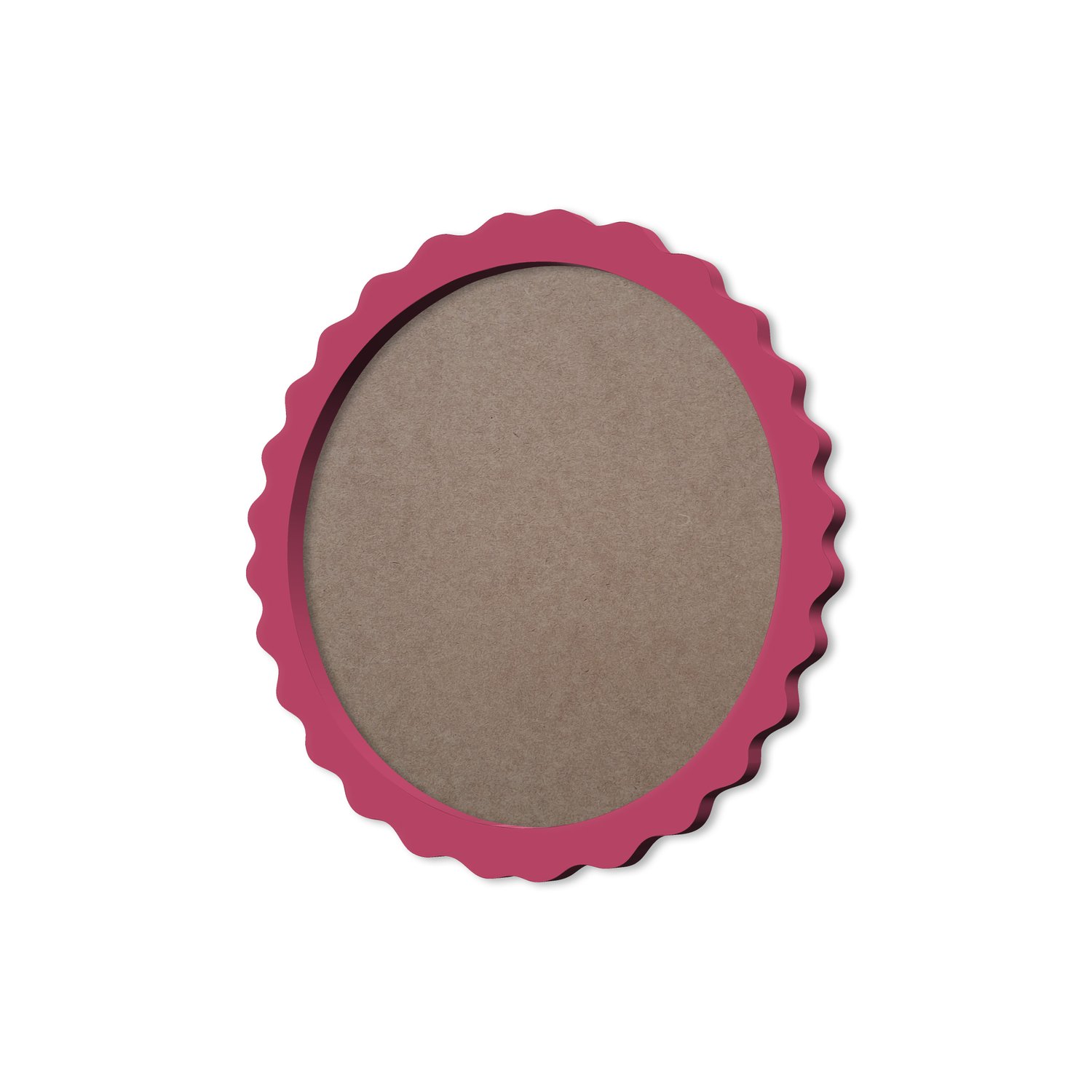 Moldura Provençal Colorida Redonda Em MDF 6mm Para Quadros Decorativos Com Fundo MDF