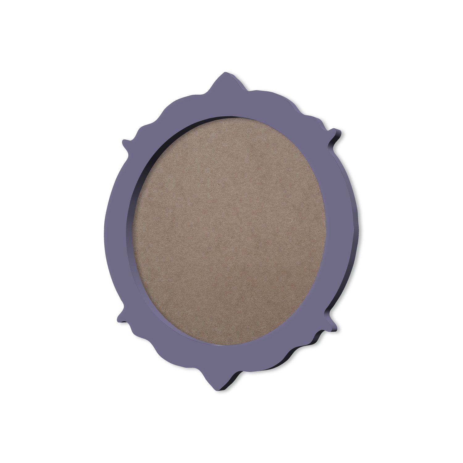 Moldura Provençal Colorida Redonda Em MDF 6mm Para Quadros Decorativos Com Fundo MDF
