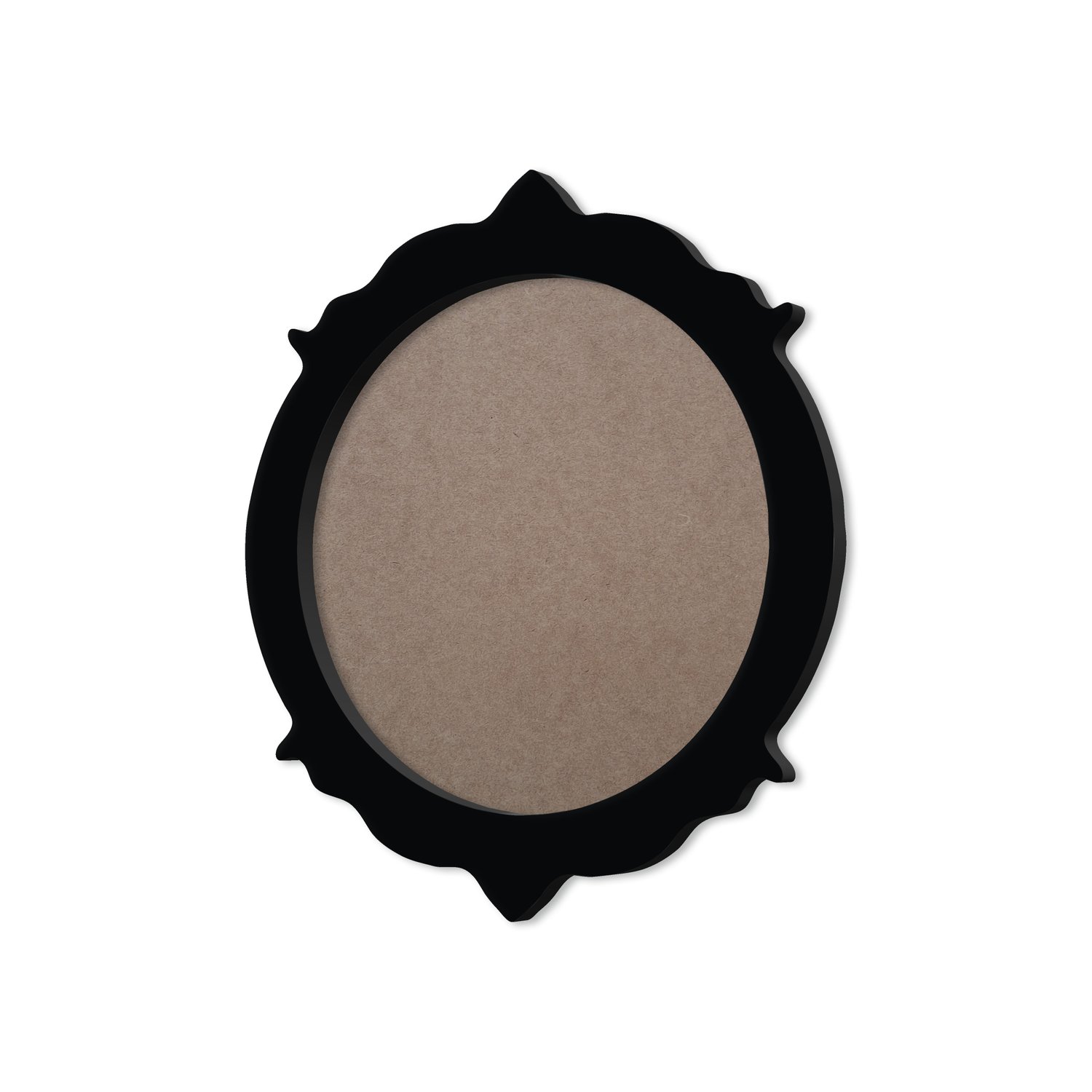 Moldura Provençal Colorida Redonda Em MDF 6mm Para Quadros Decorativos Com Fundo MDF