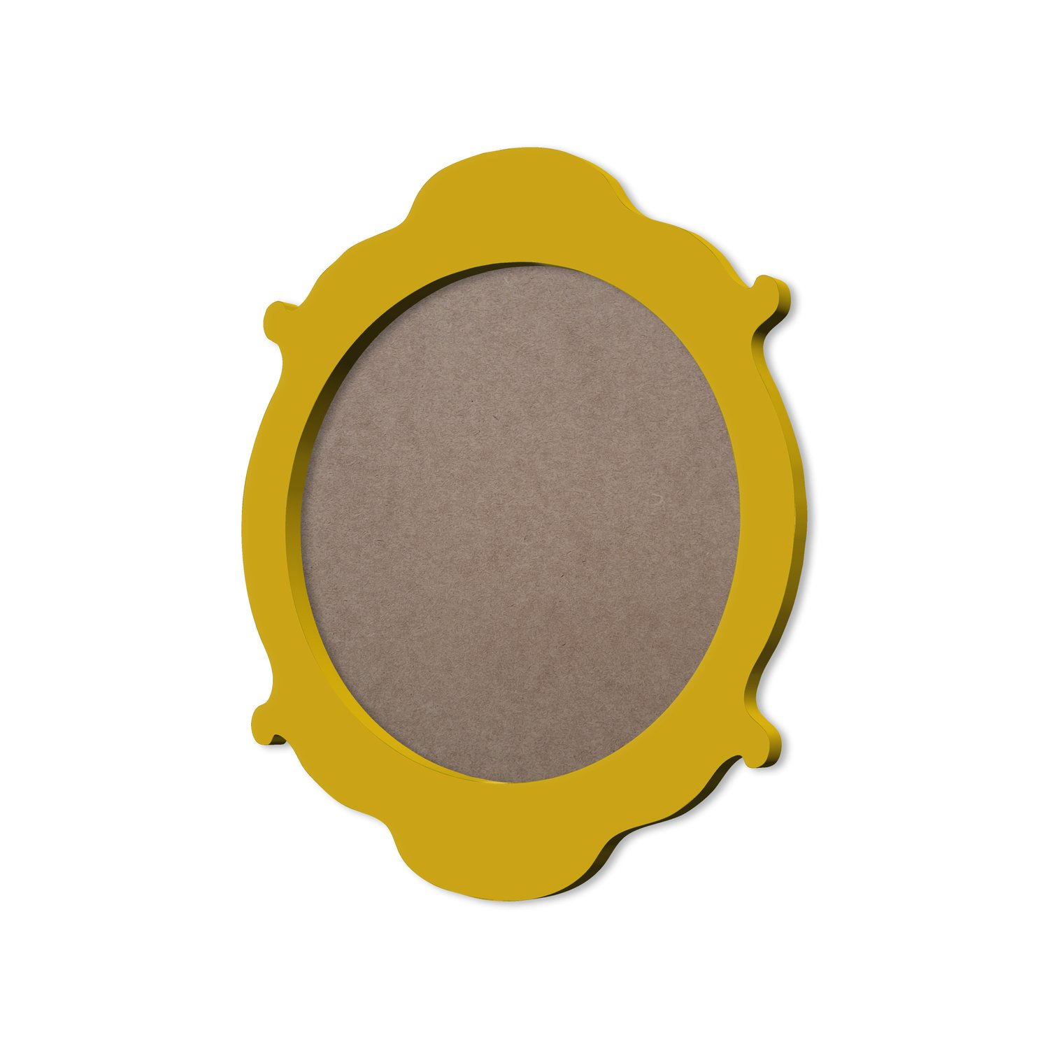 Moldura Provençal Colorida Redonda Em MDF 6mm Para Quadros Decorativos Com Fundo MDF
