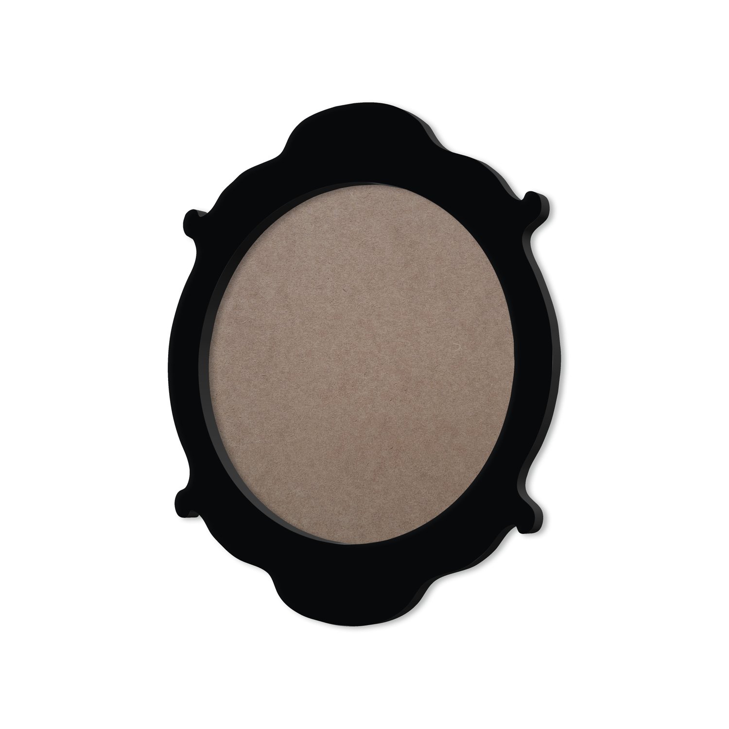 Moldura Provençal Colorida Redonda Em MDF 6mm Para Quadros Decorativos Com Fundo MDF