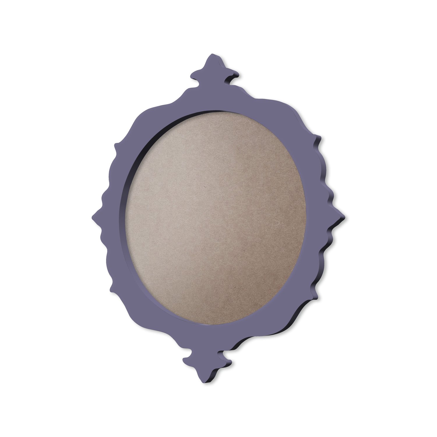 Moldura Provençal Colorida Redonda Em MDF 6mm Para Quadros Decorativos Com Fundo MDF e PVC Antirreflexo