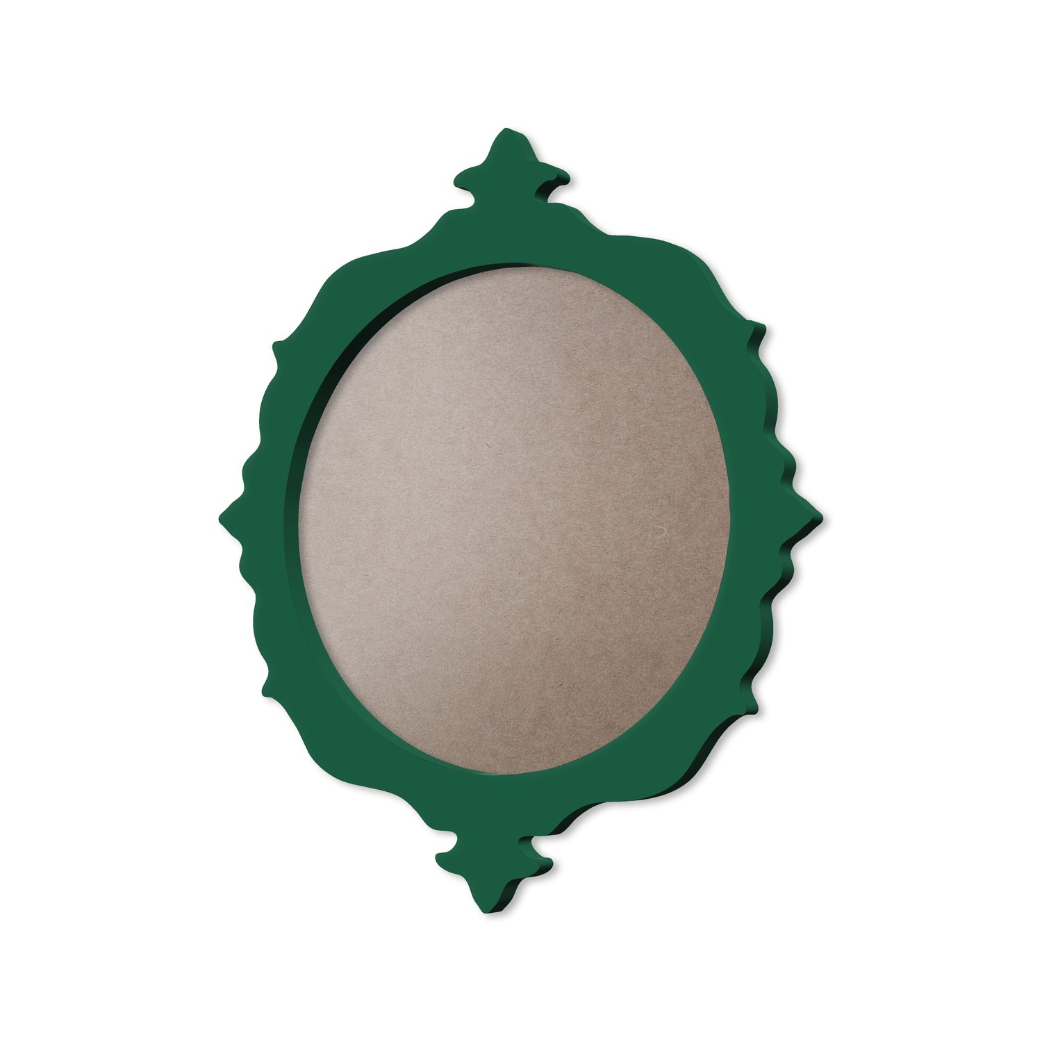 Moldura Provençal Colorida Redonda Em MDF 6mm Para Quadros Decorativos Com Fundo MDF e PVC Antirreflexo