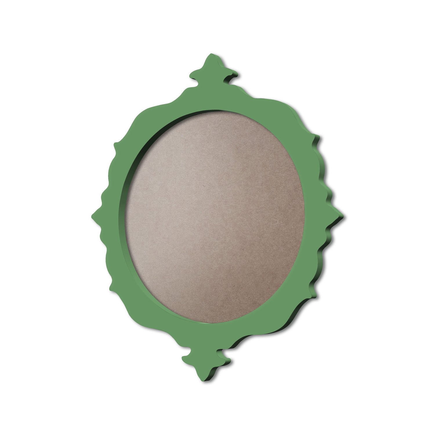 Moldura Provençal Colorida Redonda Em MDF 6mm Para Quadros Decorativos Com Fundo MDF e PVC Antirreflexo