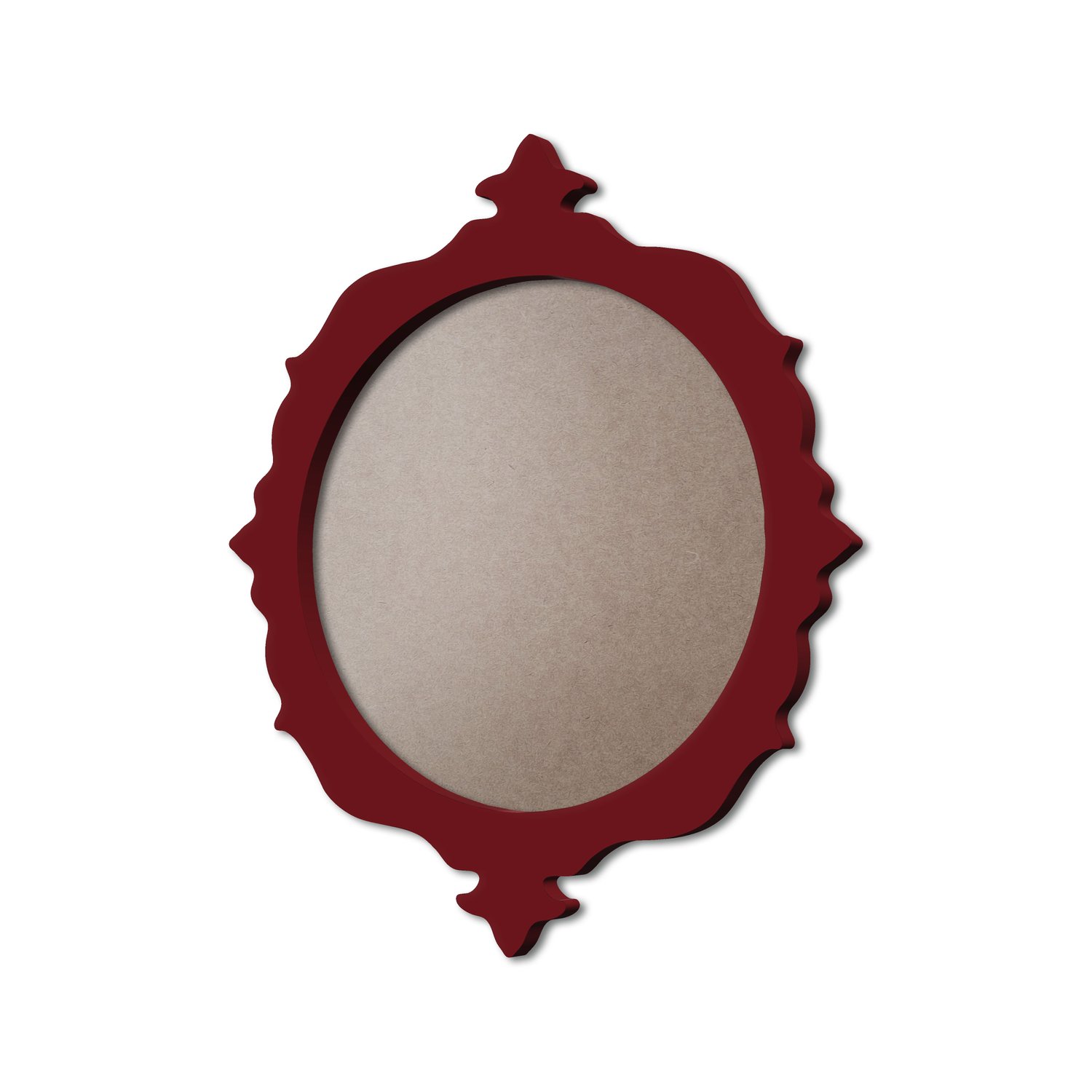 Moldura Provençal Colorida Redonda Em MDF 6mm Para Quadros Decorativos Com Fundo MDF e PVC Antirreflexo