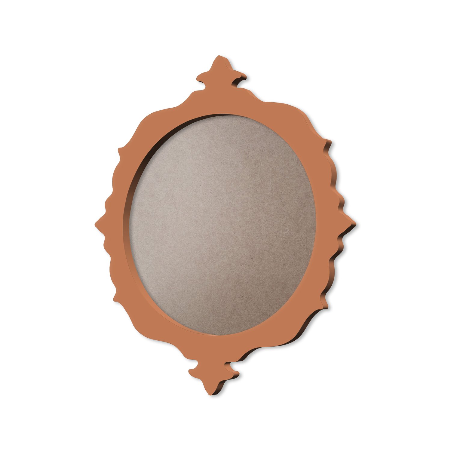 Moldura Provençal Colorida Redonda Em MDF 6mm Para Quadros Decorativos Com Fundo MDF e PVC Antirreflexo