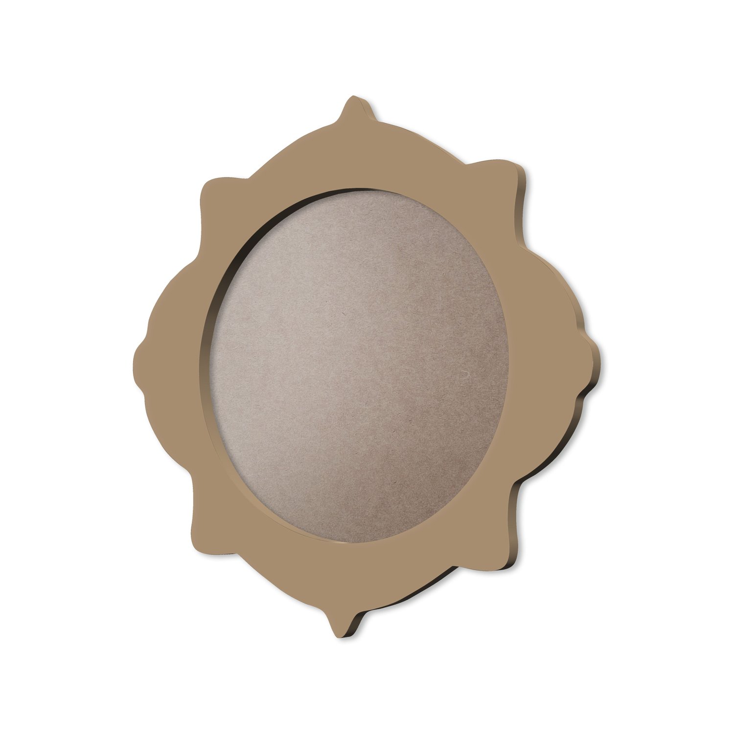 Moldura Provençal Colorida Redonda Em MDF 6mm Para Quadros Decorativos Com Fundo MDF e PVC Antirreflexo