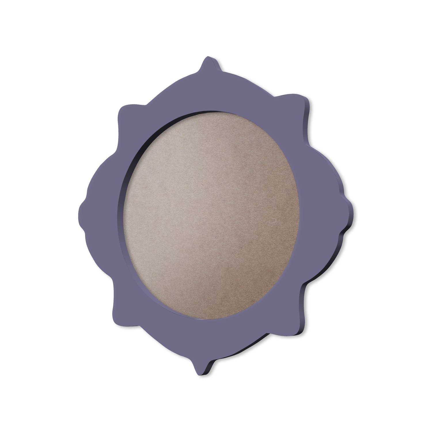 Moldura Provençal Colorida Redonda Em MDF 6mm Para Quadros Decorativos Com Fundo MDF e PVC Antirreflexo