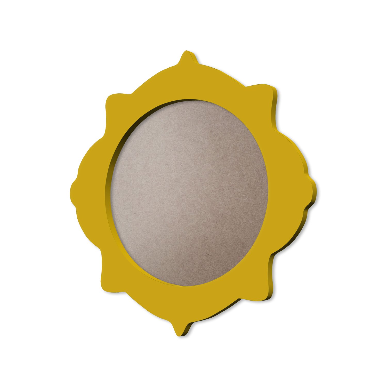 Moldura Provençal Colorida Redonda Em MDF 6mm Para Quadros Decorativos Com Fundo MDF e PVC Antirreflexo