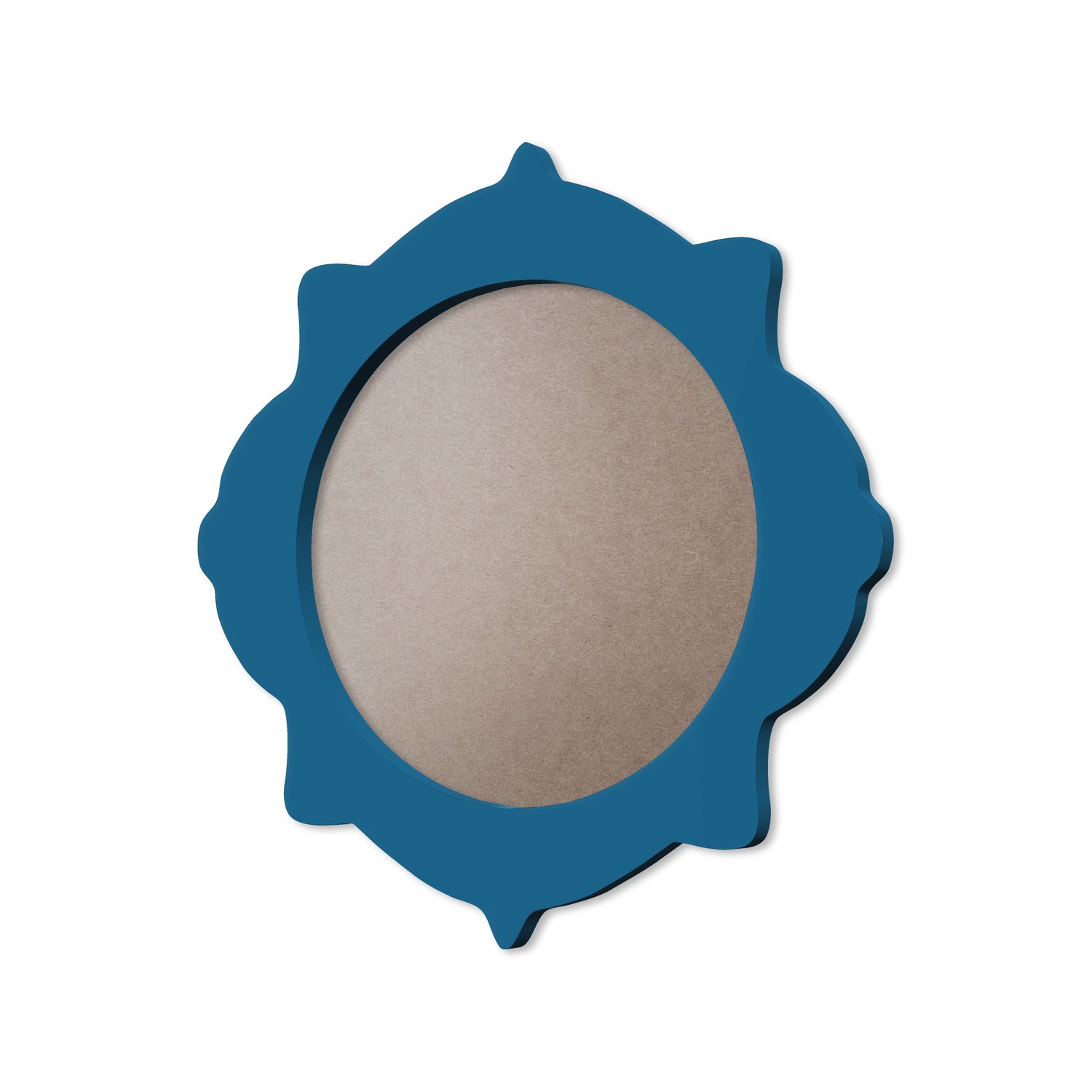Moldura Provençal Colorida Redonda Em MDF 6mm Para Quadros Decorativos Com Fundo MDF e PVC Antirreflexo