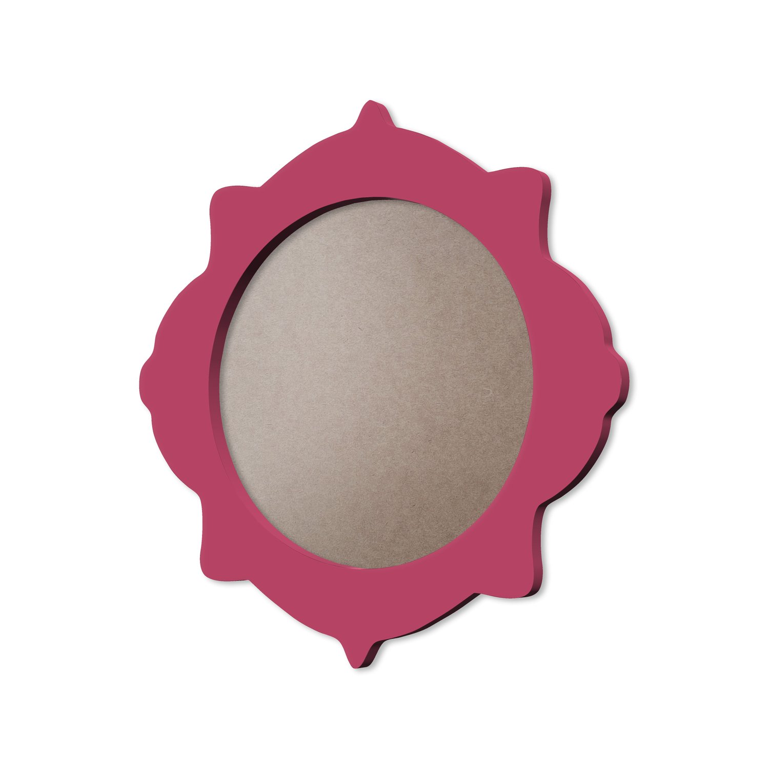 Moldura Provençal Colorida Redonda Em MDF 6mm Para Quadros Decorativos Com Fundo MDF e PVC Antirreflexo