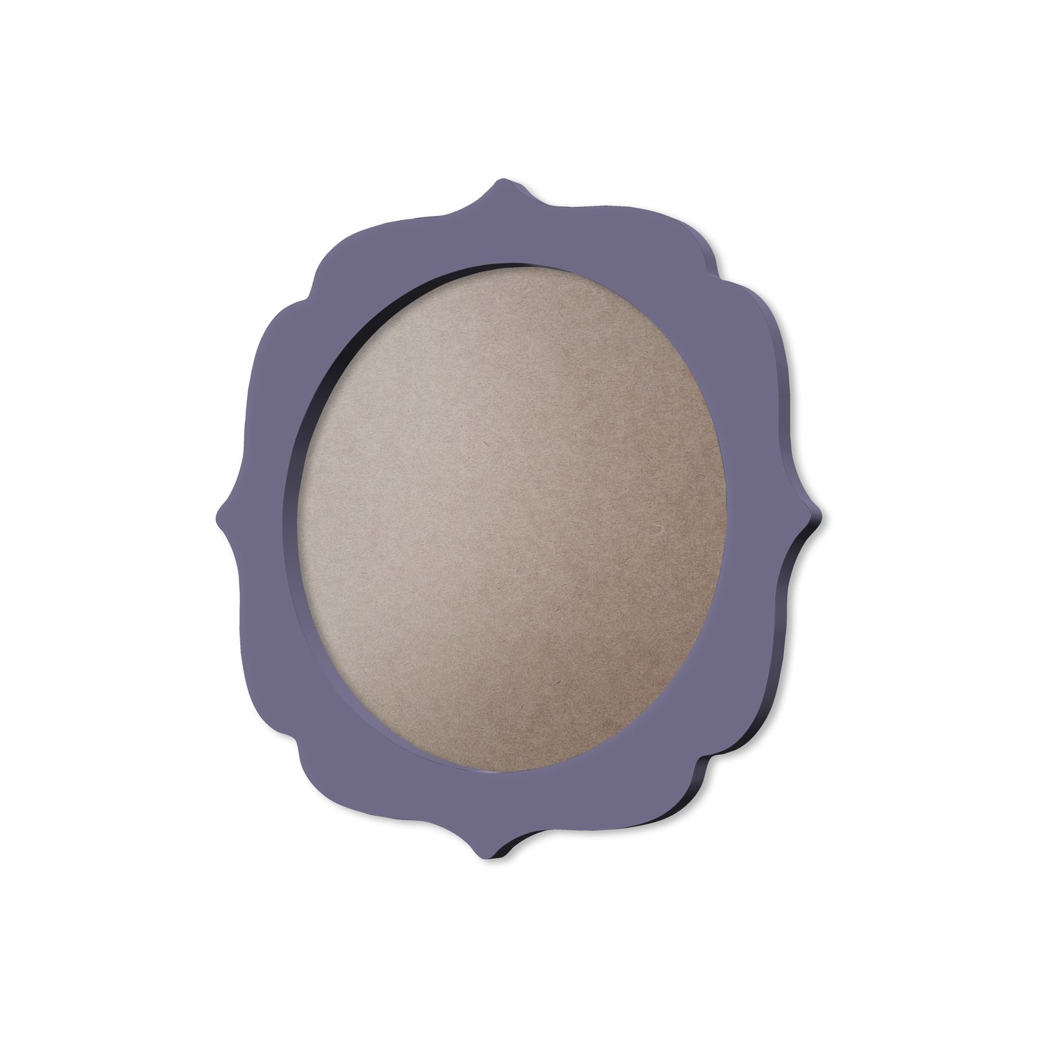 Moldura Provençal Colorida Redonda Em MDF 6mm Para Quadros Decorativos Com Fundo MDF e PVC Antirreflexo