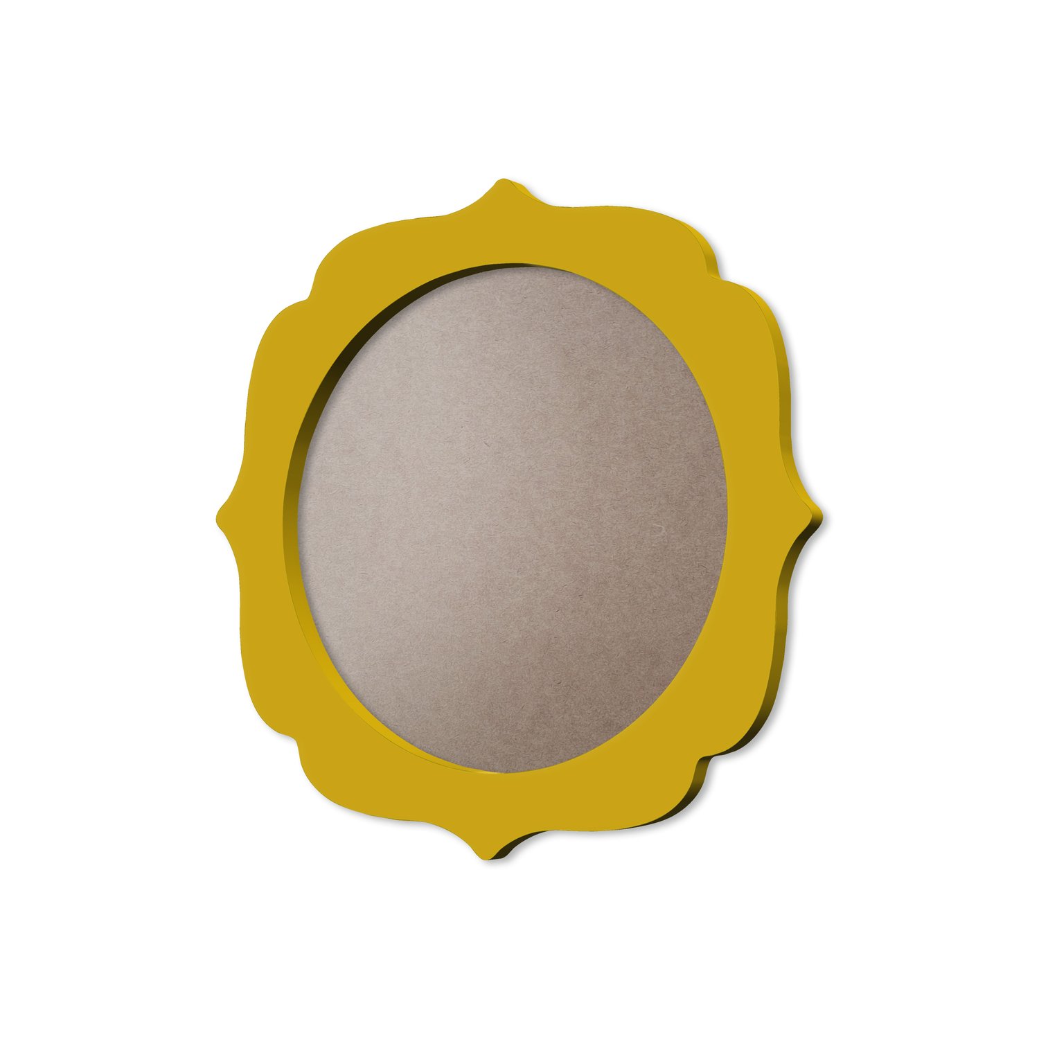 Moldura Provençal Colorida Redonda Em MDF 6mm Para Quadros Decorativos Com Fundo MDF e PVC Antirreflexo