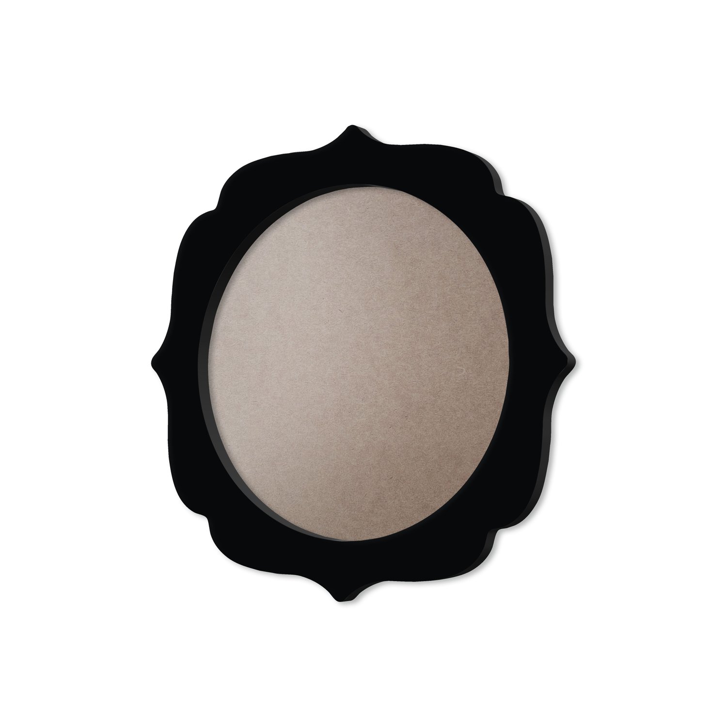 Moldura Provençal Colorida Redonda Em MDF 6mm Para Quadros Decorativos Com Fundo MDF e PVC Antirreflexo