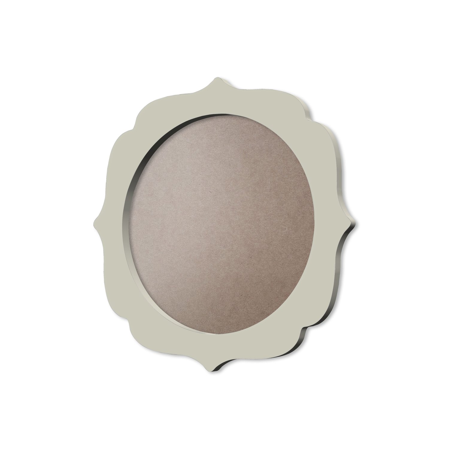 Moldura Provençal Colorida Redonda Em MDF 6mm Para Quadros Decorativos Com Fundo MDF e PVC Antirreflexo