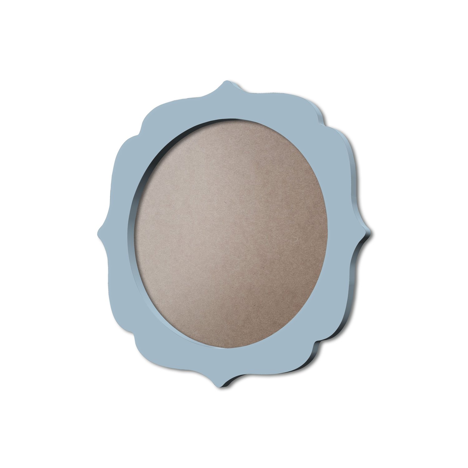 Moldura Provençal Colorida Redonda Em MDF 6mm Para Quadros Decorativos Com Fundo MDF e PVC Antirreflexo