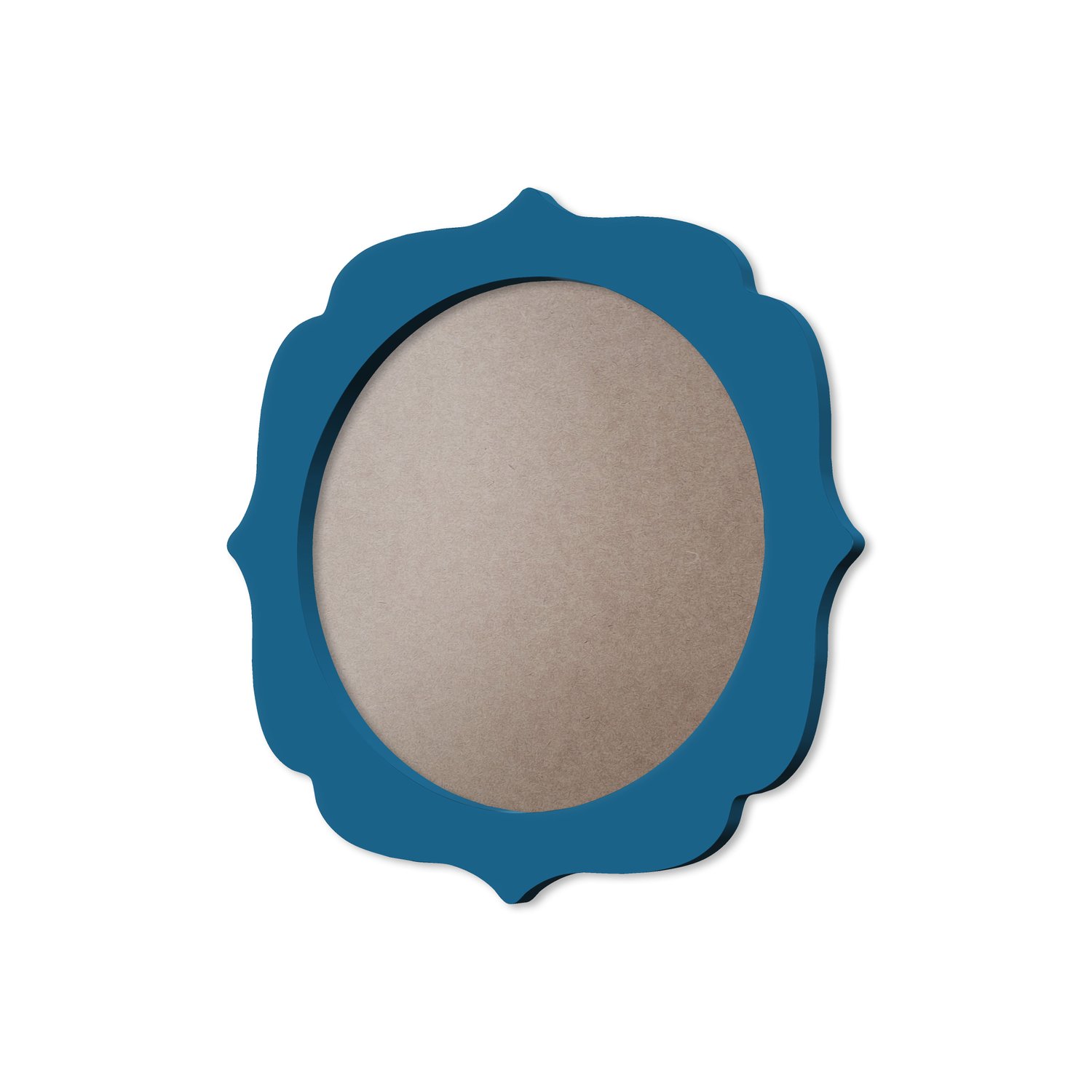 Moldura Provençal Colorida Redonda Em MDF 6mm Para Quadros Decorativos Com Fundo MDF e PVC Antirreflexo