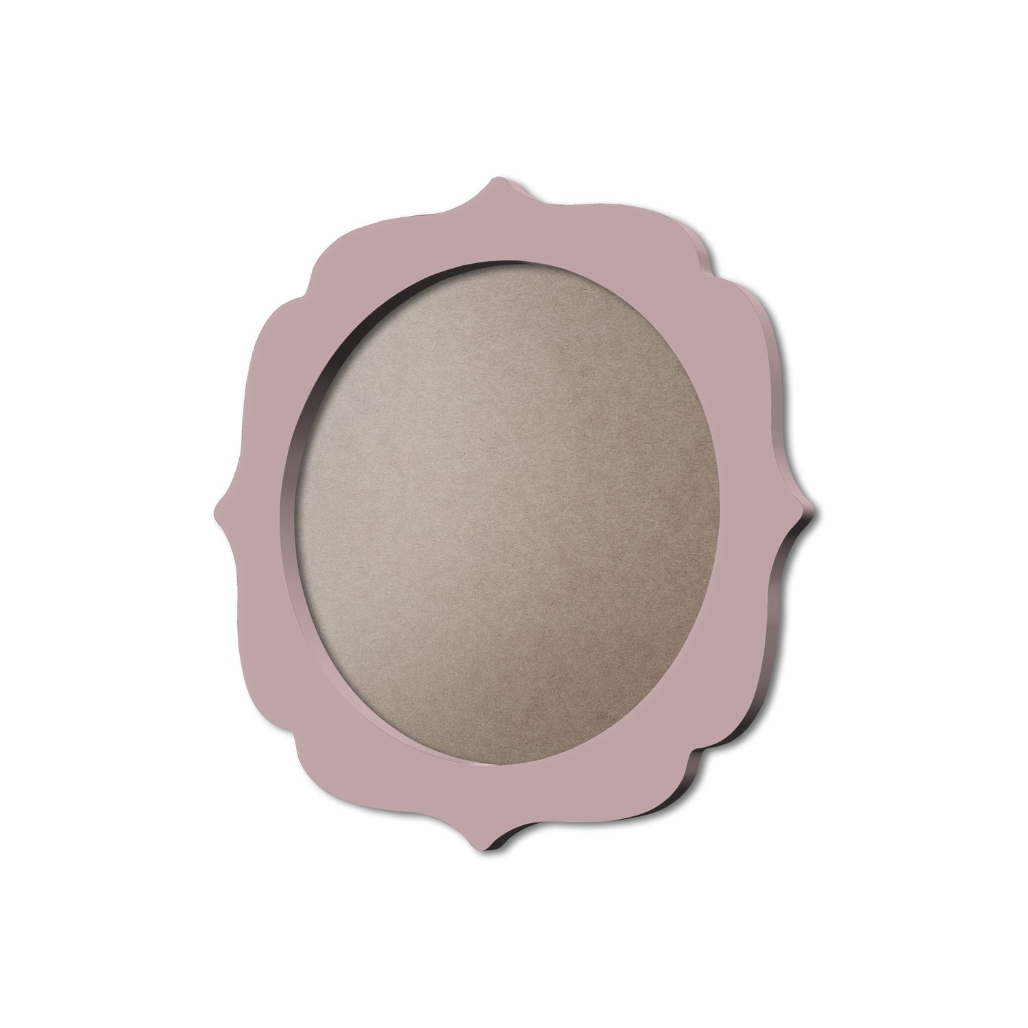 Moldura Provençal Colorida Redonda Em MDF 6mm Para Quadros Decorativos Com Fundo MDF e PVC Antirreflexo