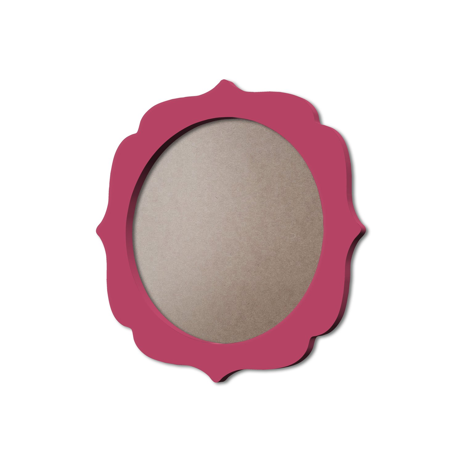 Moldura Provençal Colorida Redonda Em MDF 6mm Para Quadros Decorativos Com Fundo MDF e PVC Antirreflexo