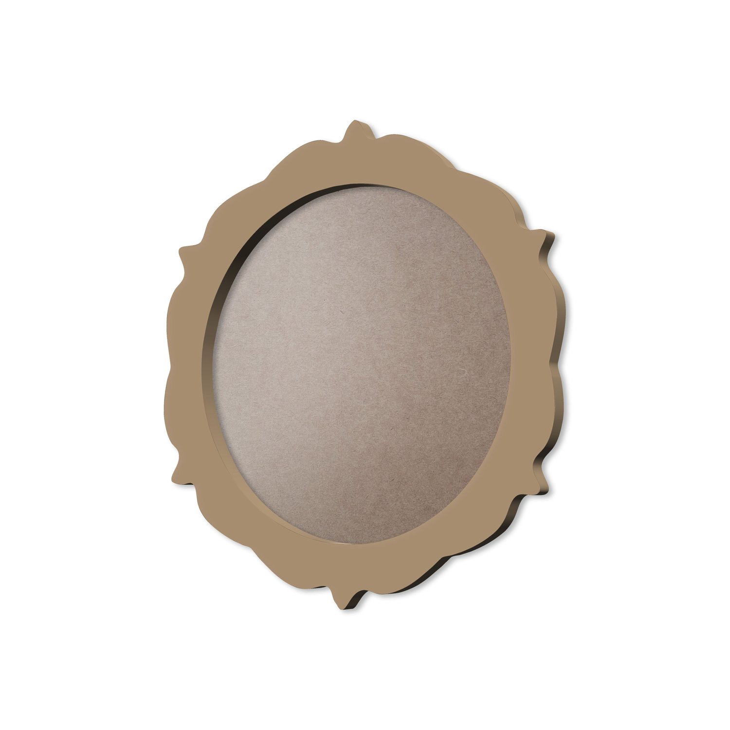 Moldura Provençal Colorida Redonda Em MDF 6mm Para Quadros Decorativos Com Fundo MDF e PVC Antirreflexo