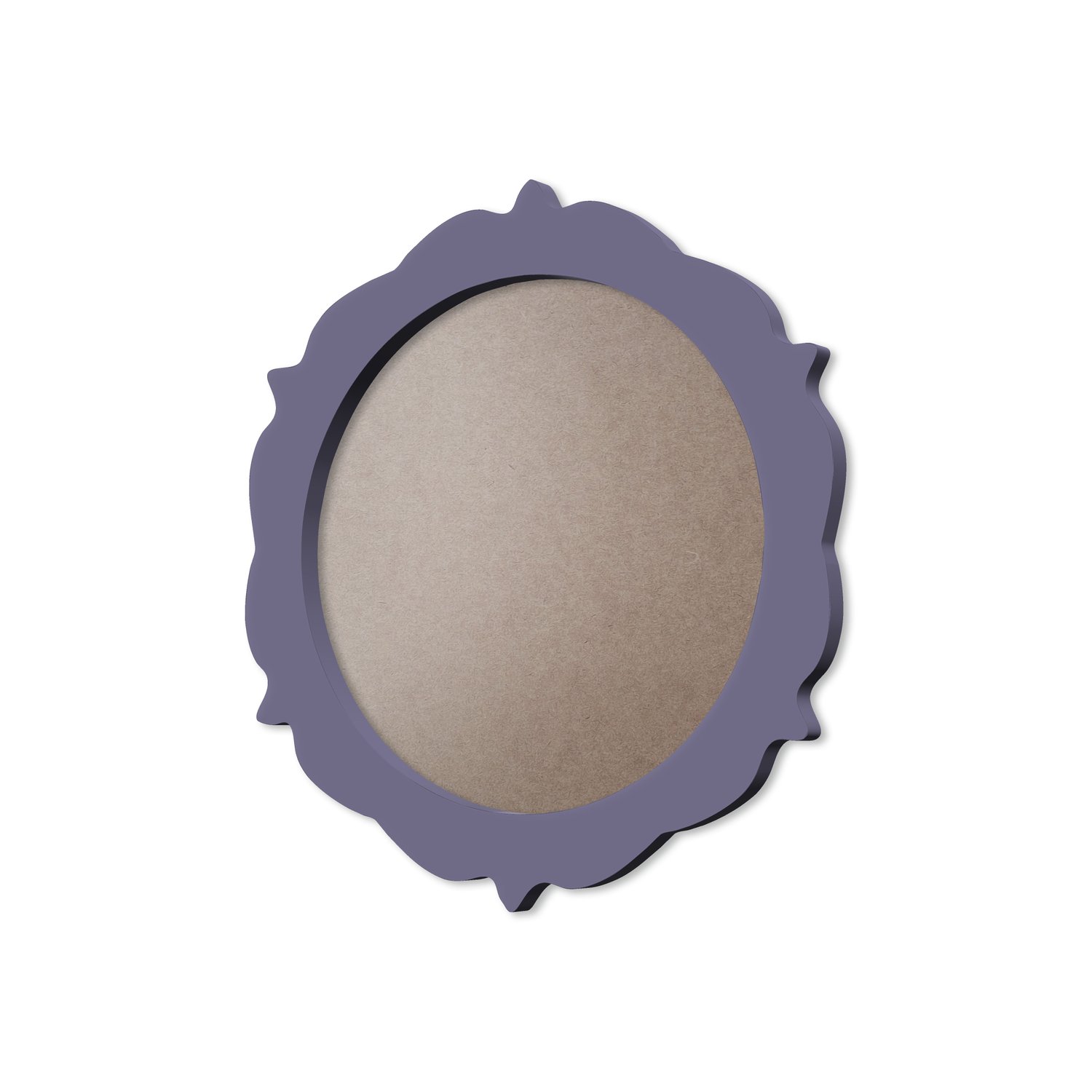 Moldura Provençal Colorida Redonda Em MDF 6mm Para Quadros Decorativos Com Fundo MDF e PVC Antirreflexo
