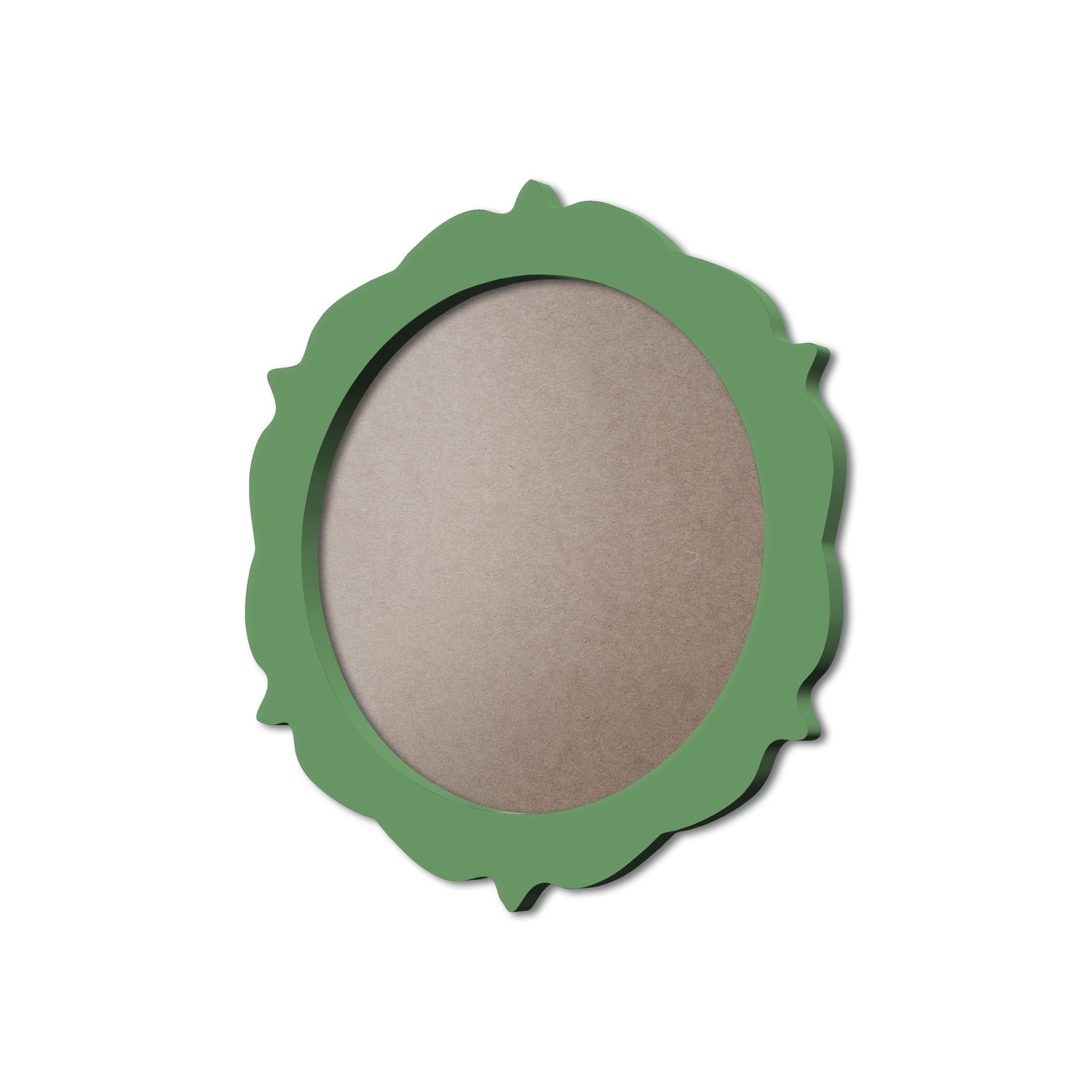 Moldura Provençal Colorida Redonda Em MDF 6mm Para Quadros Decorativos Com Fundo MDF e PVC Antirreflexo