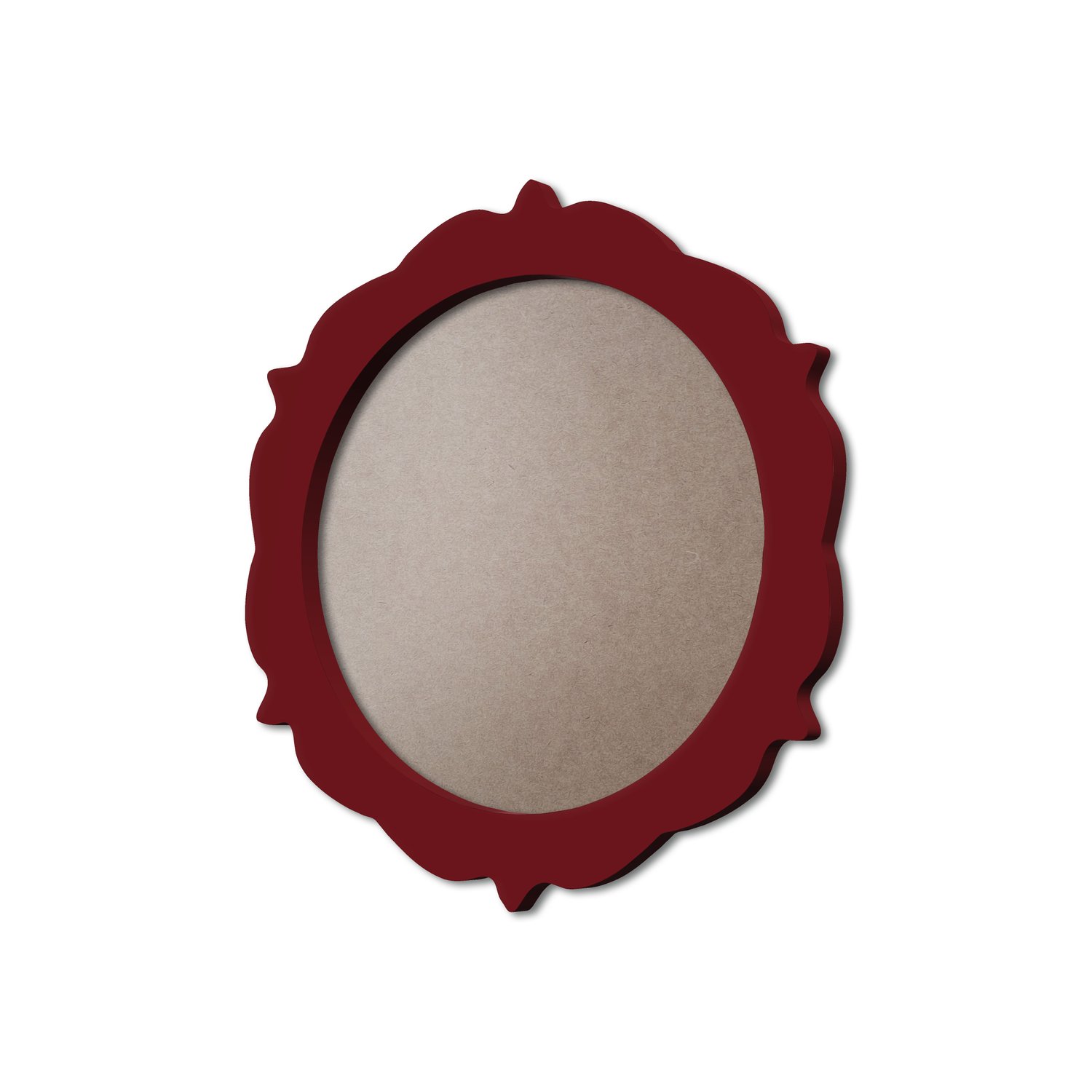 Moldura Provençal Colorida Redonda Em MDF 6mm Para Quadros Decorativos Com Fundo MDF e PVC Antirreflexo