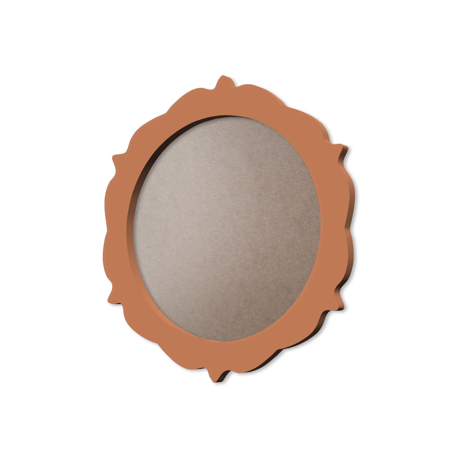 Moldura Provençal Colorida Redonda Em MDF 6mm Para Quadros Decorativos Com Fundo MDF e PVC Antirreflexo