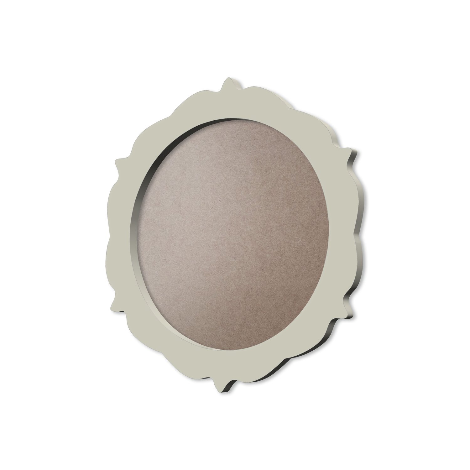 Moldura Provençal Colorida Redonda Em MDF 6mm Para Quadros Decorativos Com Fundo MDF e PVC Antirreflexo