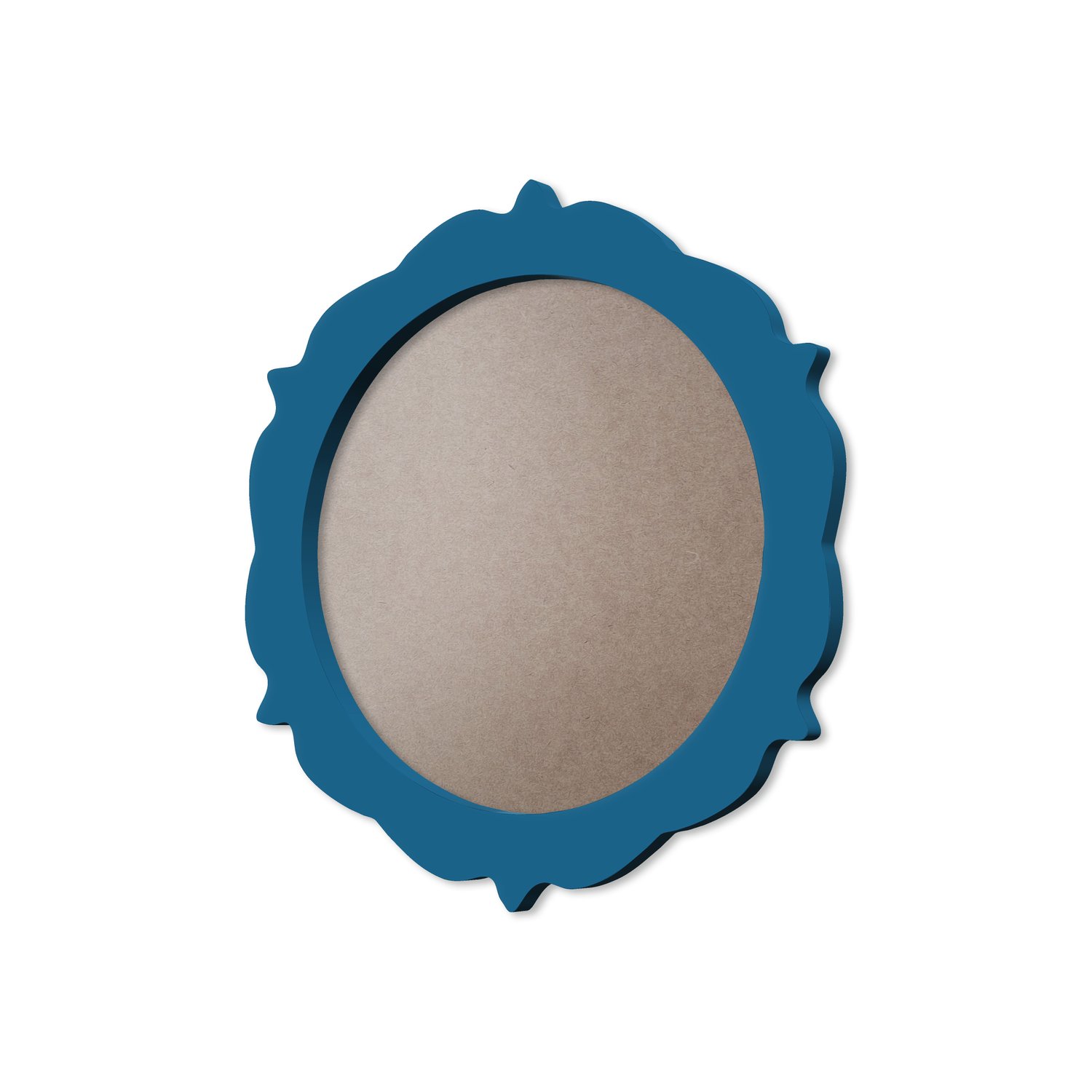 Moldura Provençal Colorida Redonda Em MDF 6mm Para Quadros Decorativos Com Fundo MDF e PVC Antirreflexo