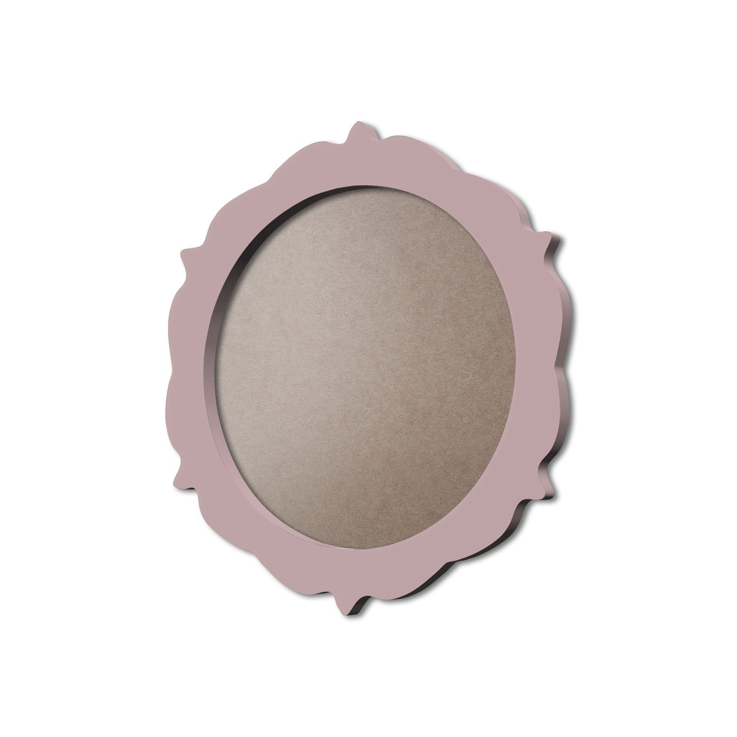 Moldura Provençal Colorida Redonda Em MDF 6mm Para Quadros Decorativos Com Fundo MDF e PVC Antirreflexo